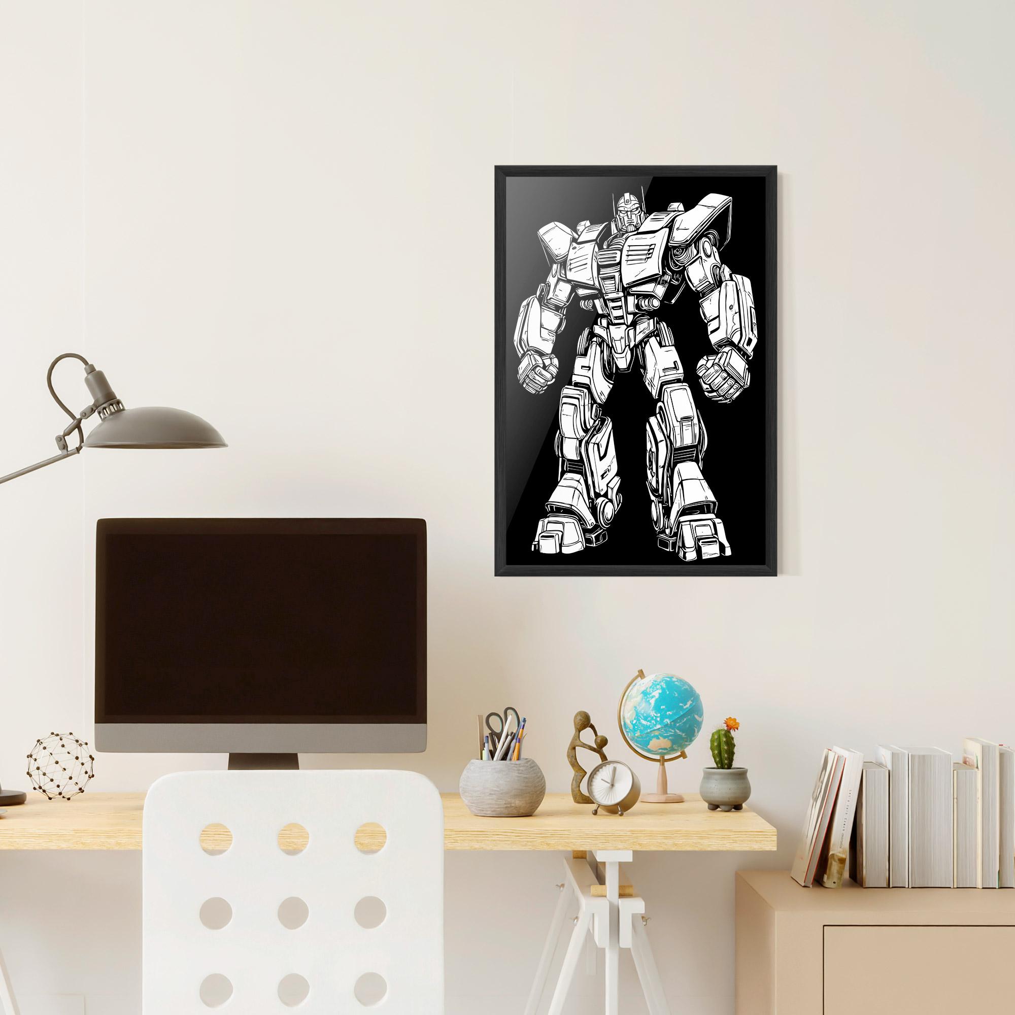 Plakat w Ramie Battlefield Robot Art mockup 6