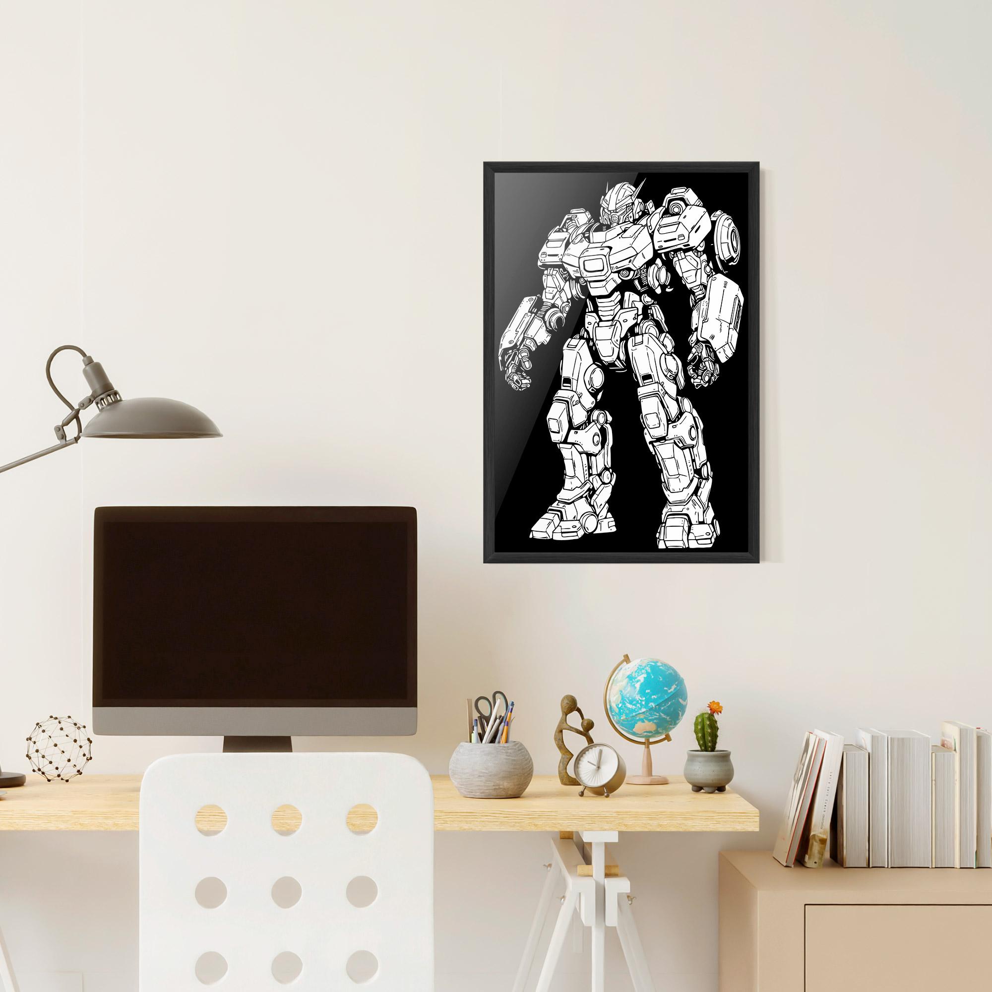 Plakat w Ramie Battlefield Robot mockup 6