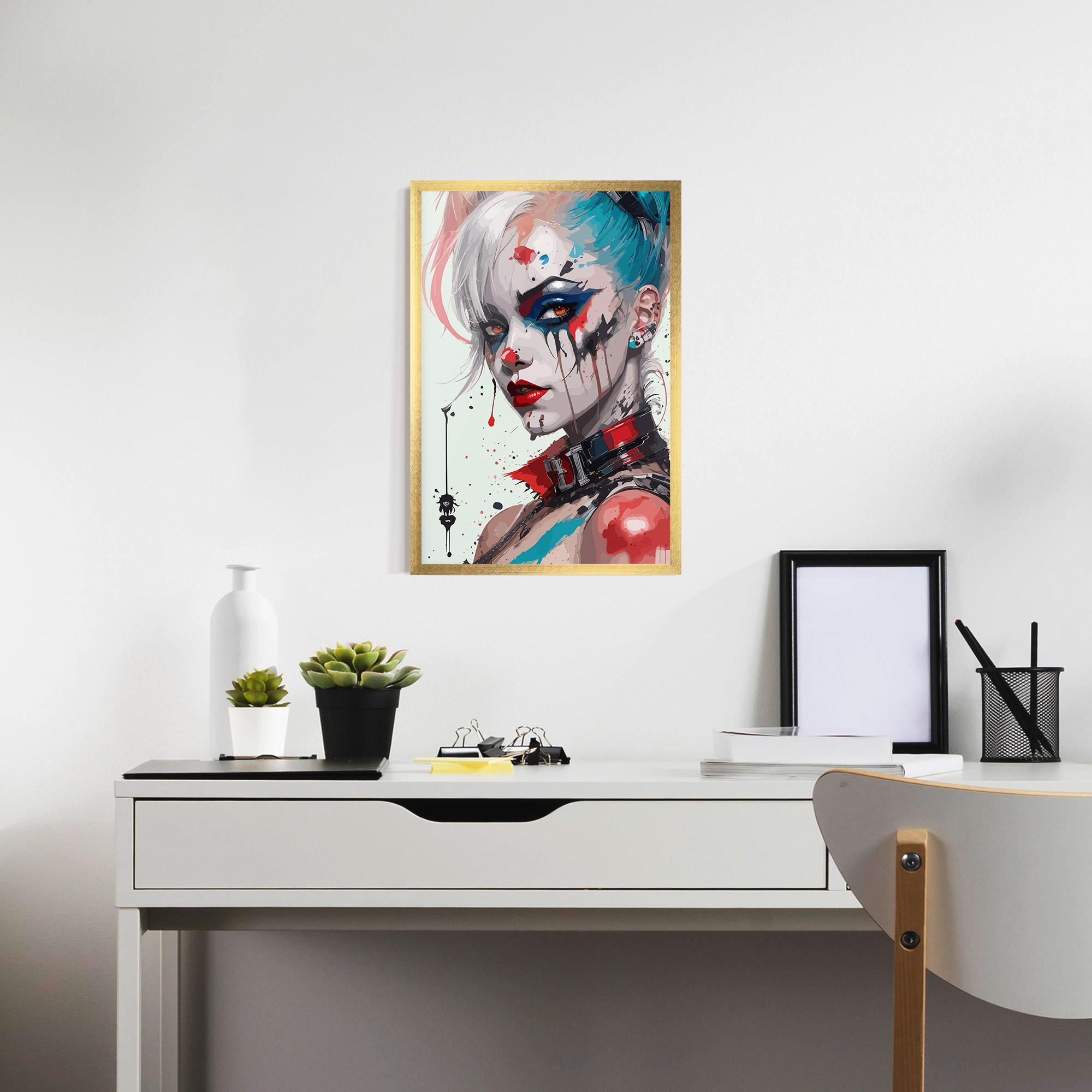 Plakat w Ramie Harley Quin Art mockup 7