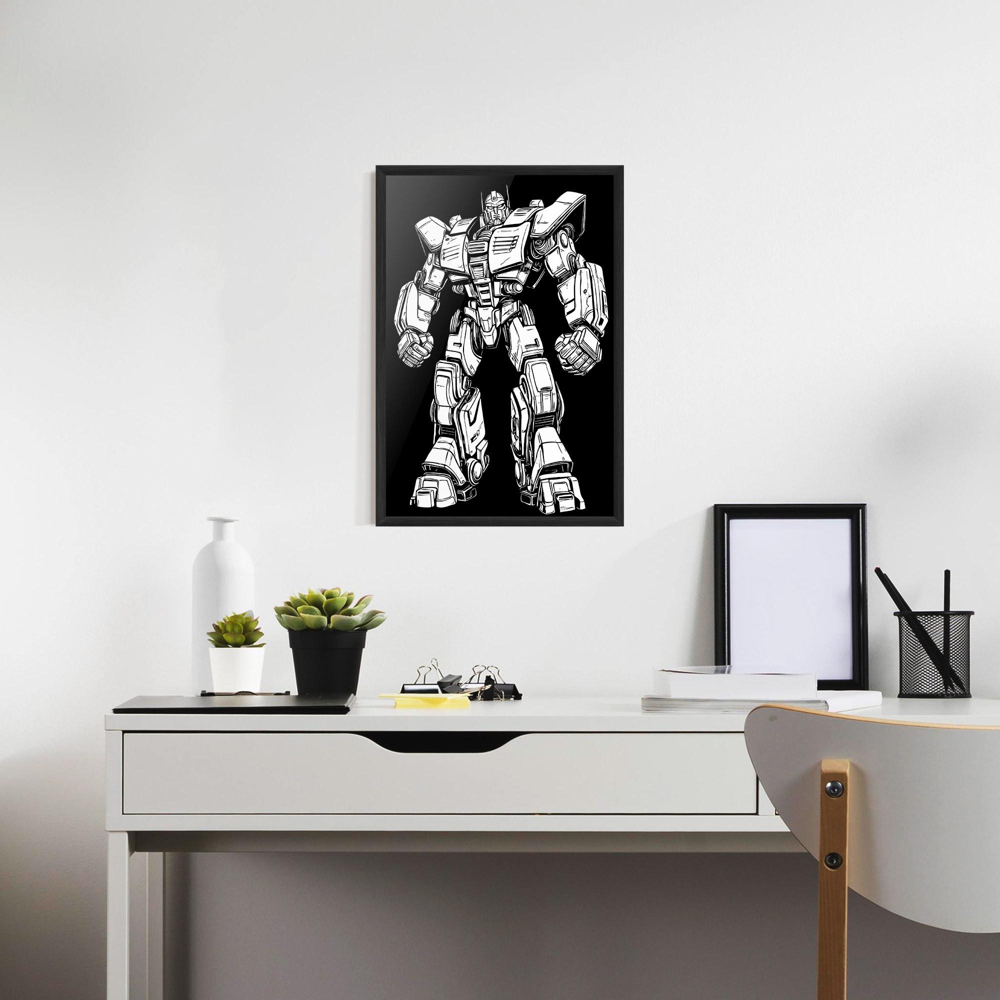 Plakat w Ramie Battlefield Robot Art mockup 7