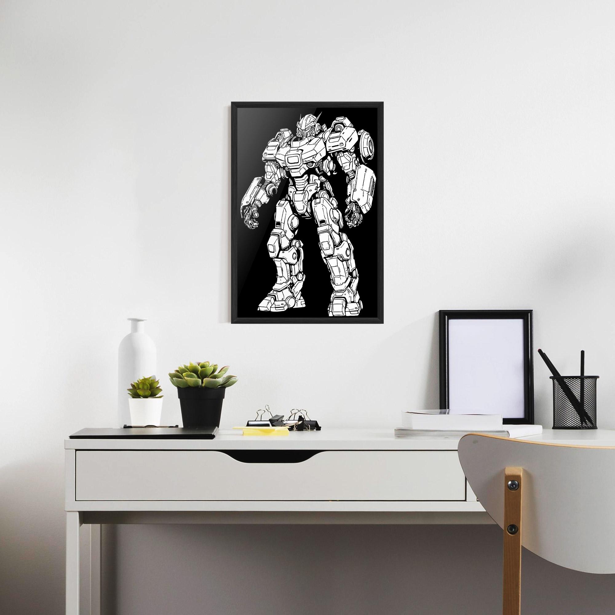 Plakat w Ramie Battlefield Robot mockup 7