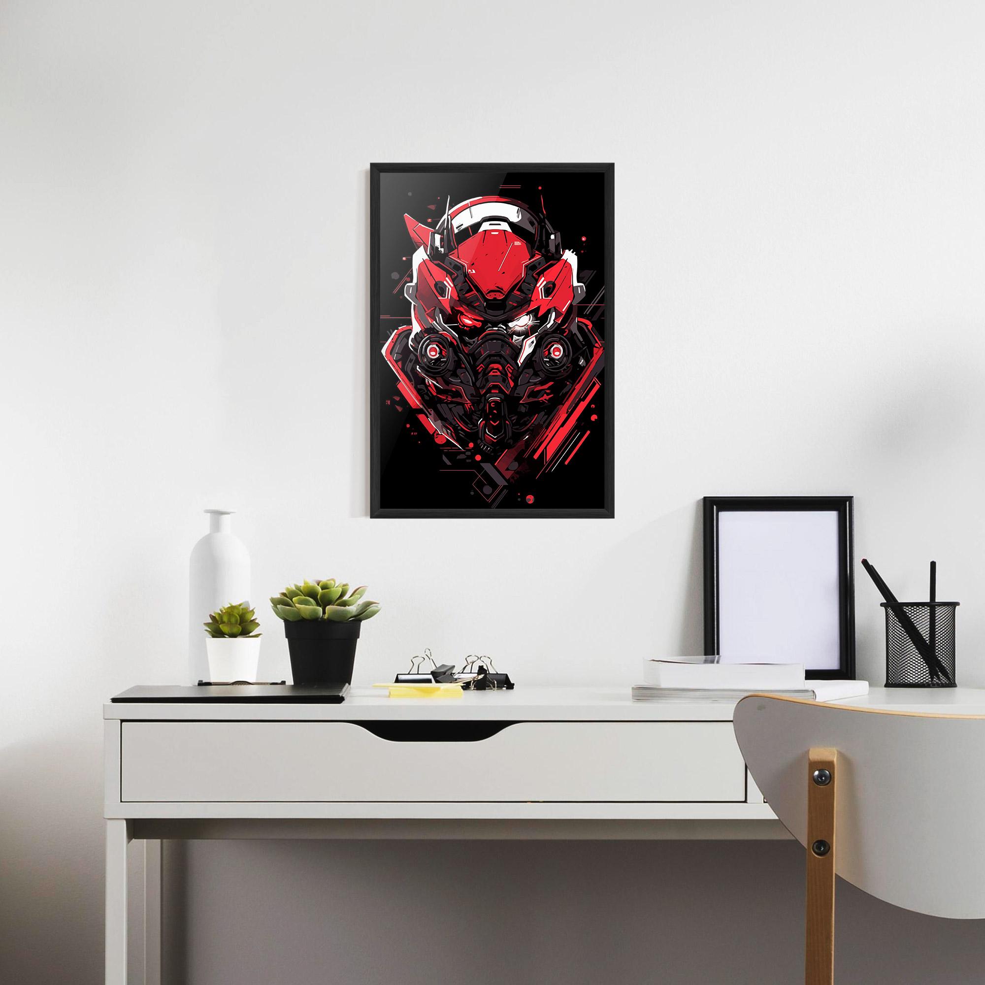 Plakat w Ramie Red Robot Art mockup 7