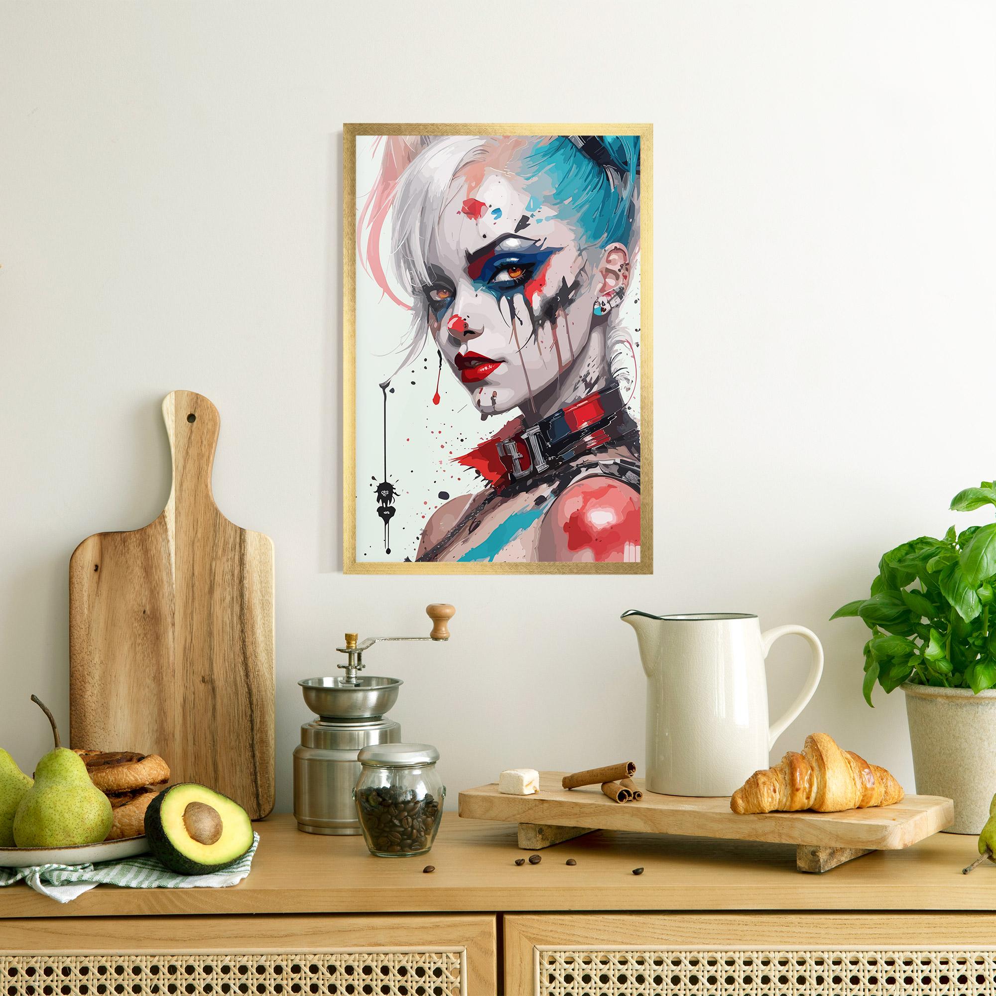 Plakat w Ramie Harley Quin Art mockup 8