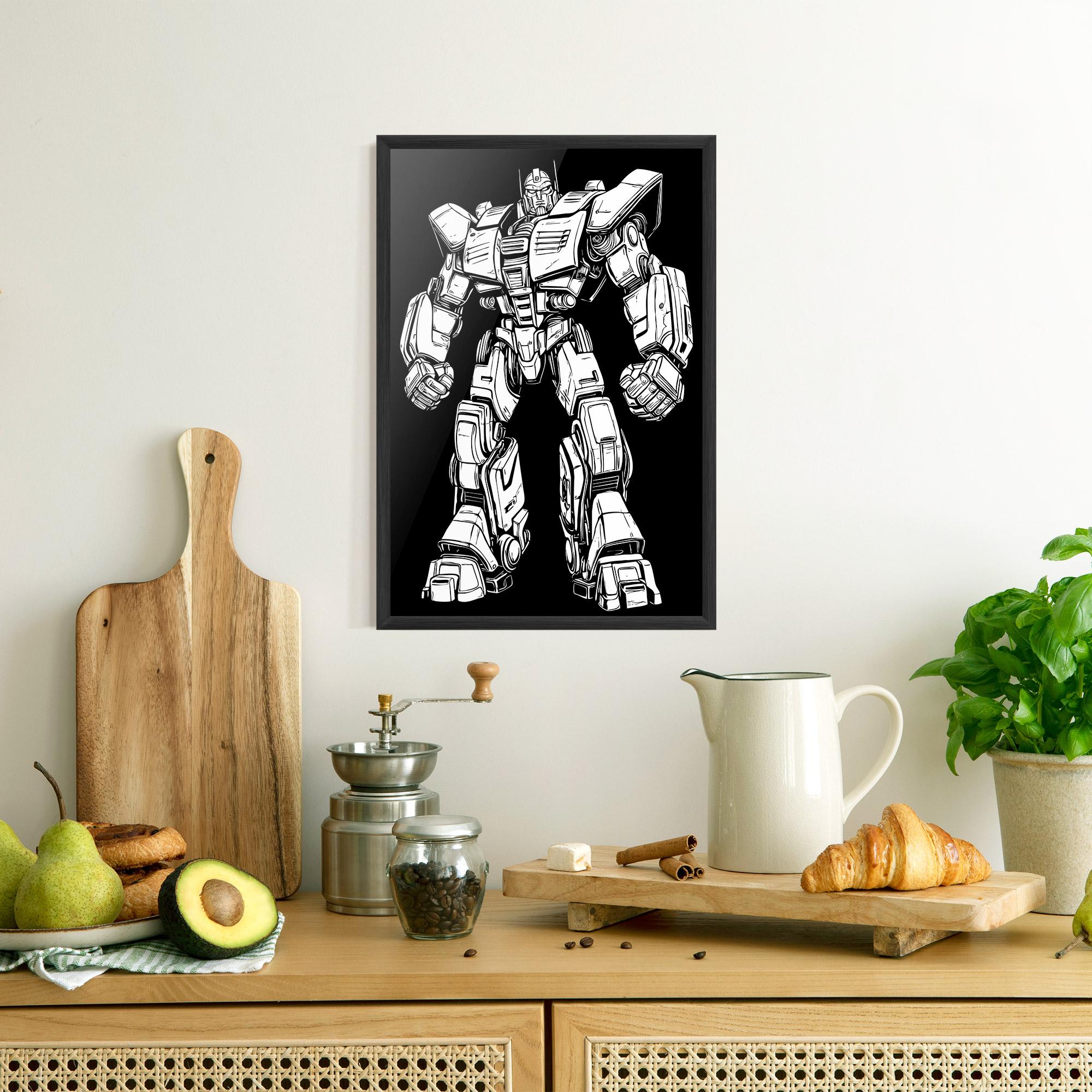Plakat w Ramie Battlefield Robot Art mockup 8