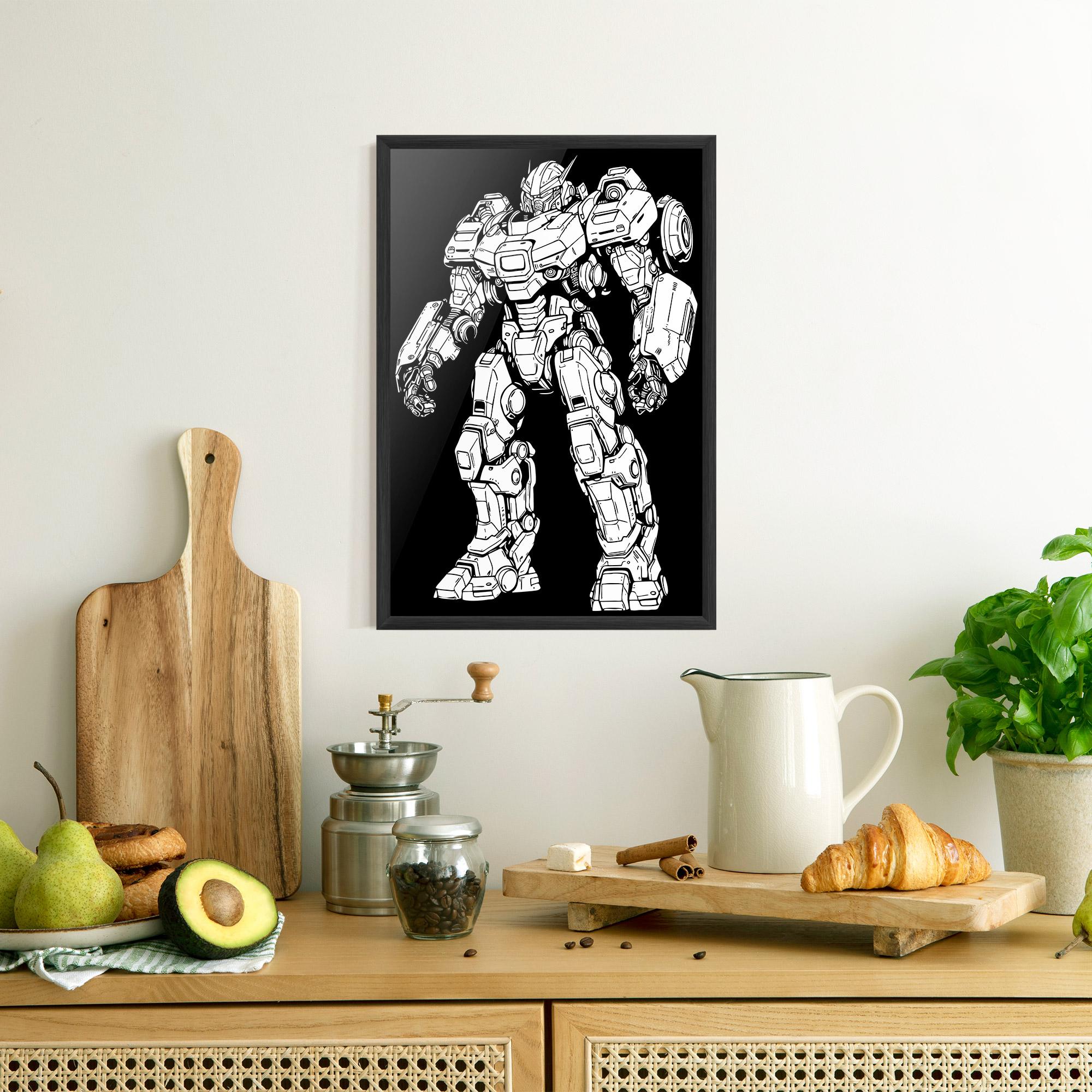 Plakat w Ramie Battlefield Robot mockup 8