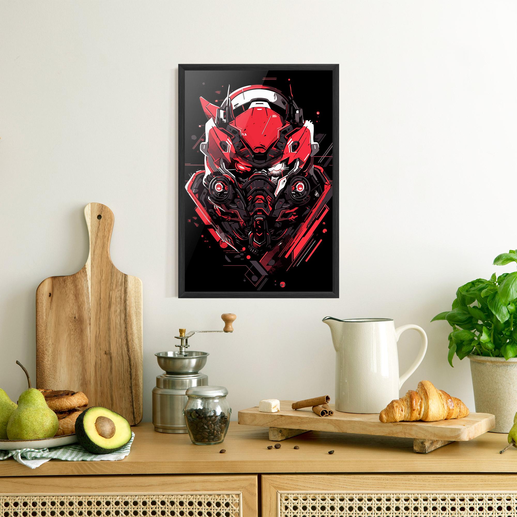 Plakat w Ramie Red Robot Art mockup 8