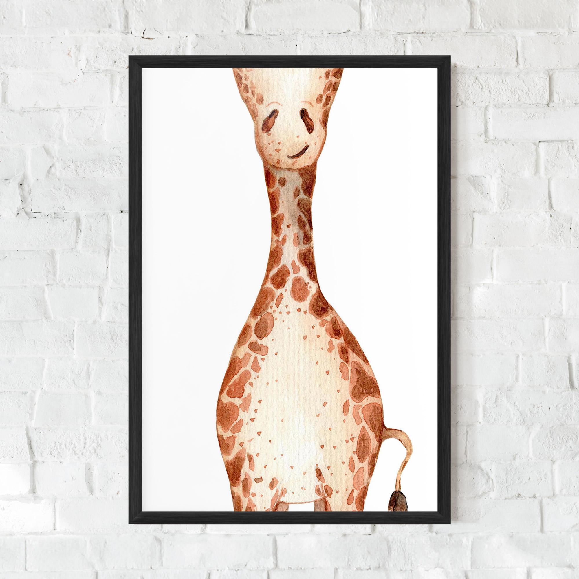 Plakat w Ramie Girafa Calma mockup 0