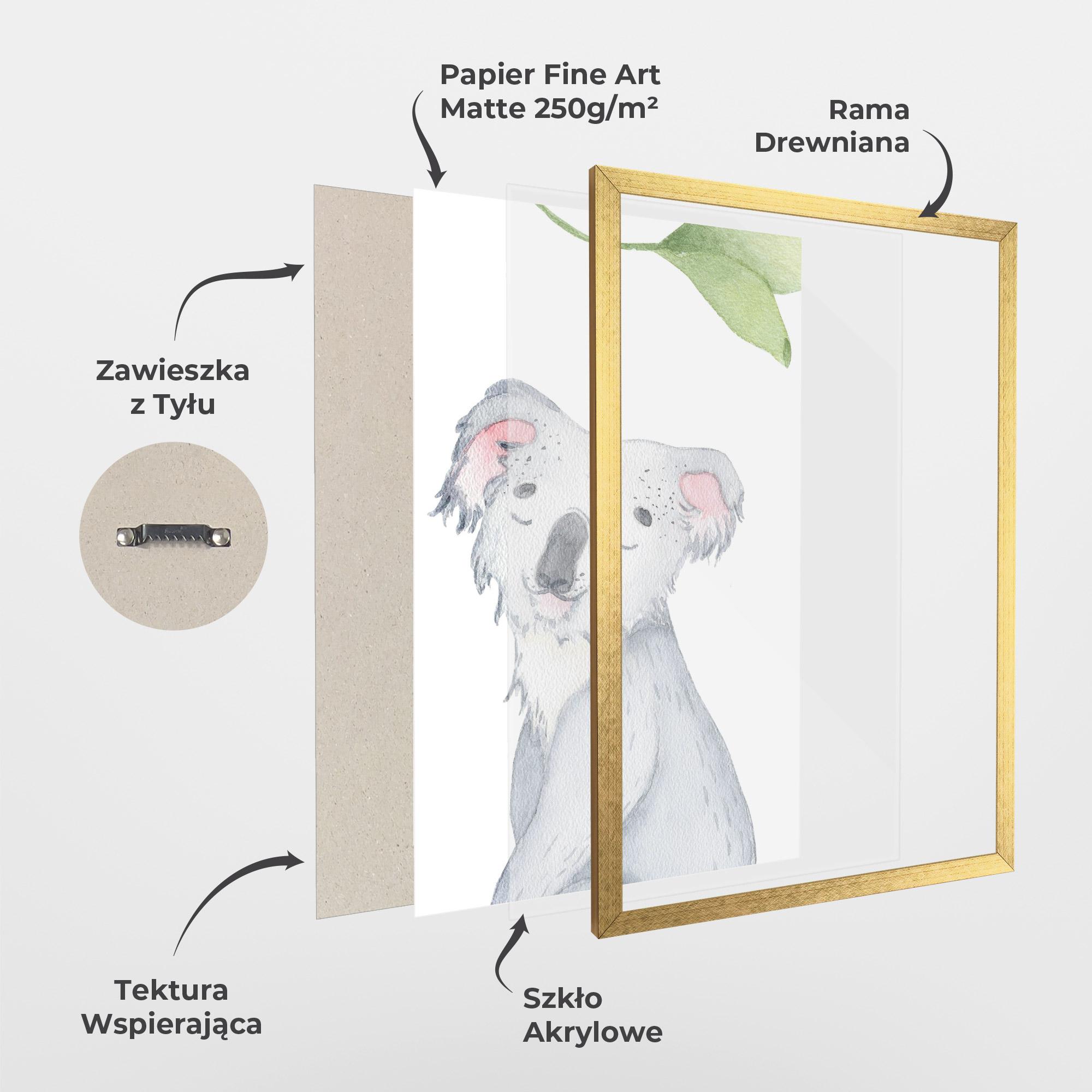Plakat w Ramie Baby Koala mockup 1