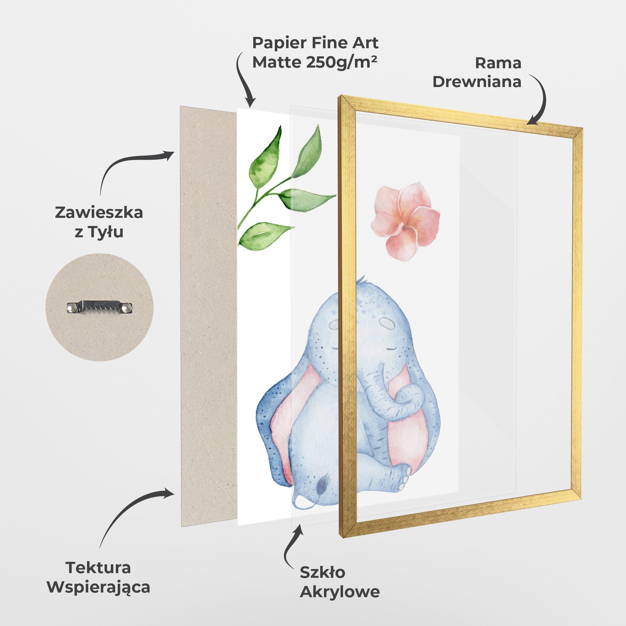 Plakat w Ramie Elefant Somnoros mockup 1