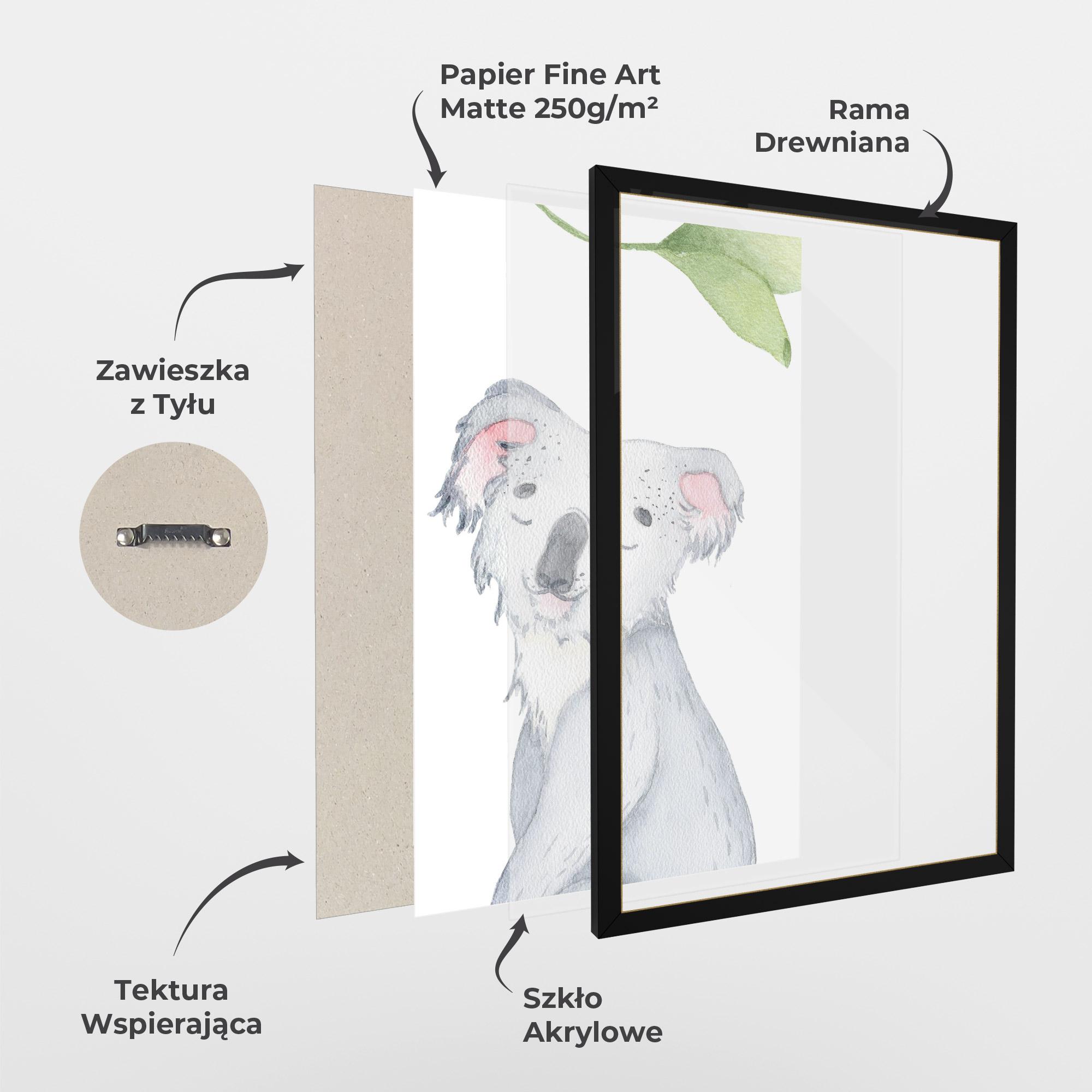 Plakat w Ramie Baby Koala mockup 1