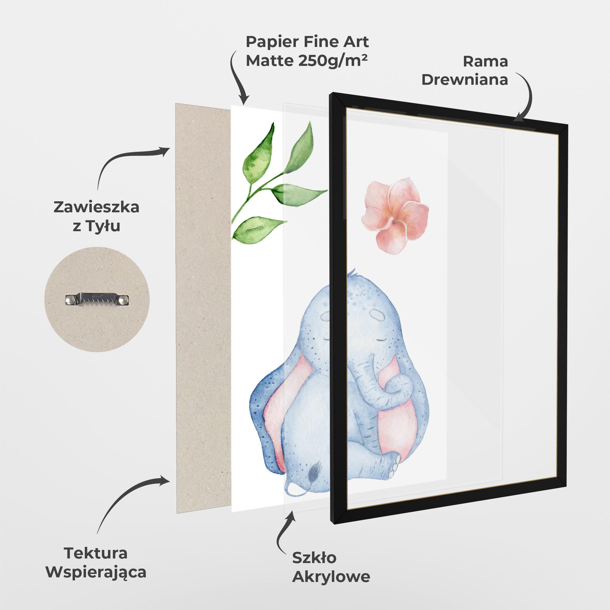 Plakat w Ramie Elefant Somnoros mockup 1