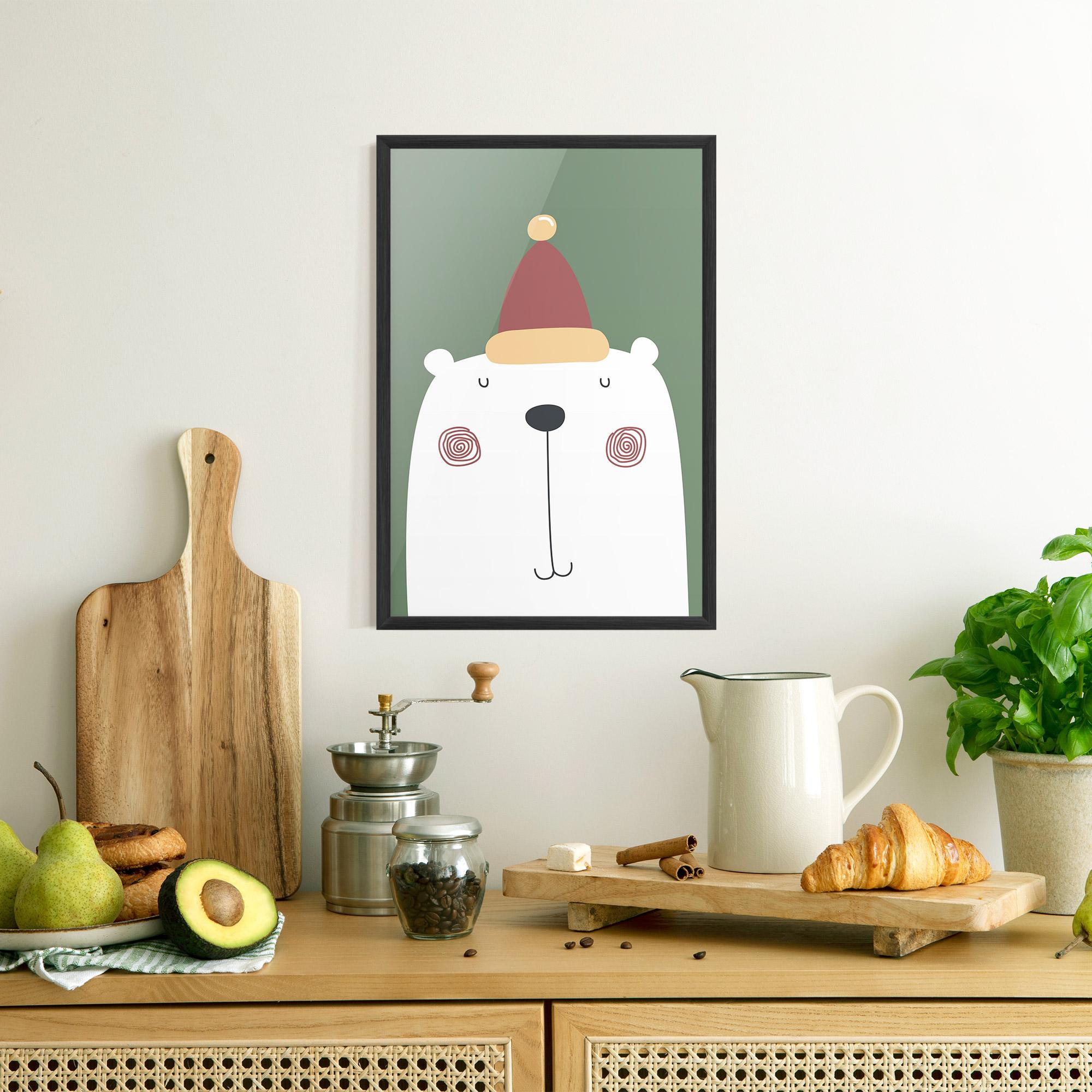 Plakat w Ramie Cute Icebear Drawing mockup 8