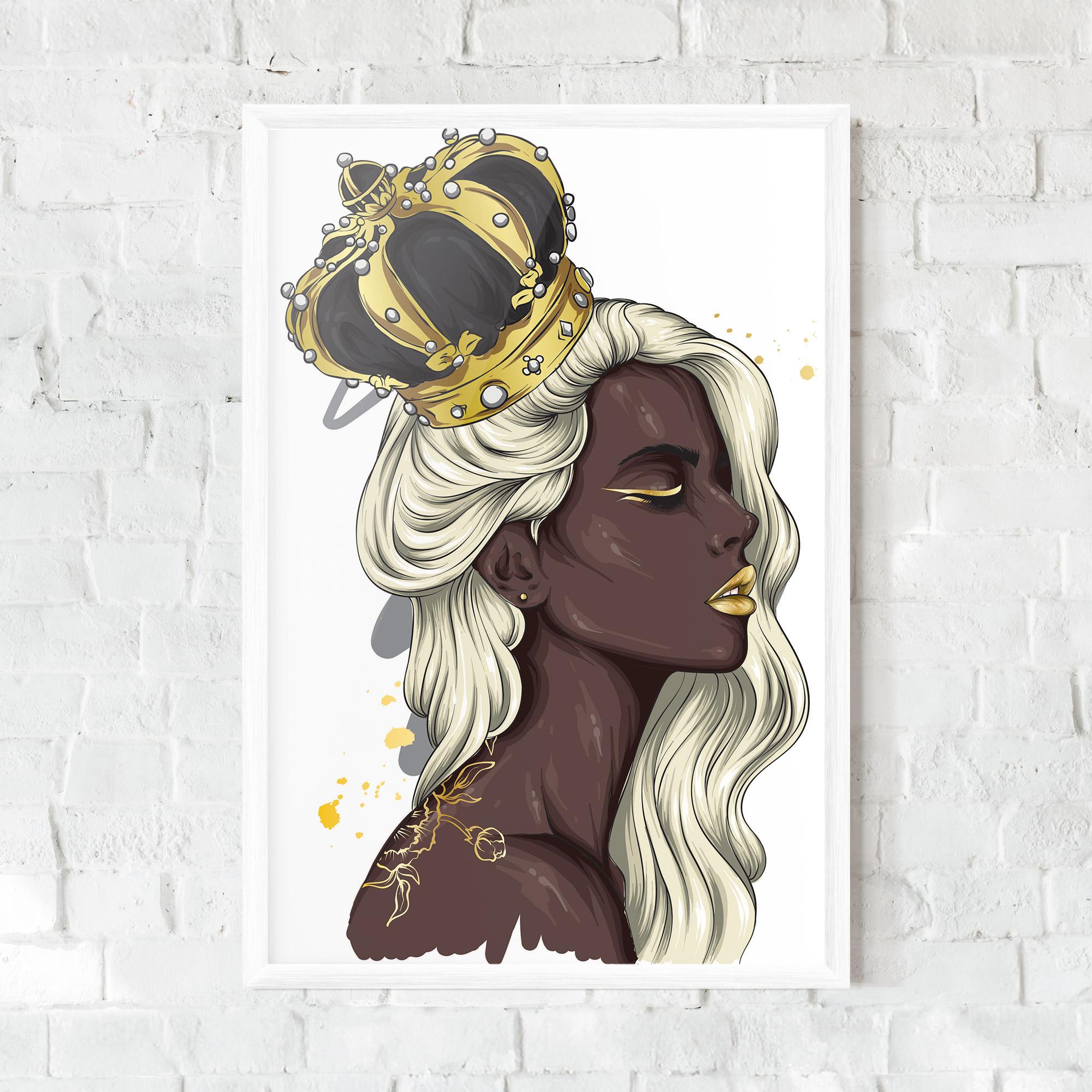 Plakat w Ramie Big Black Crown mockup 0