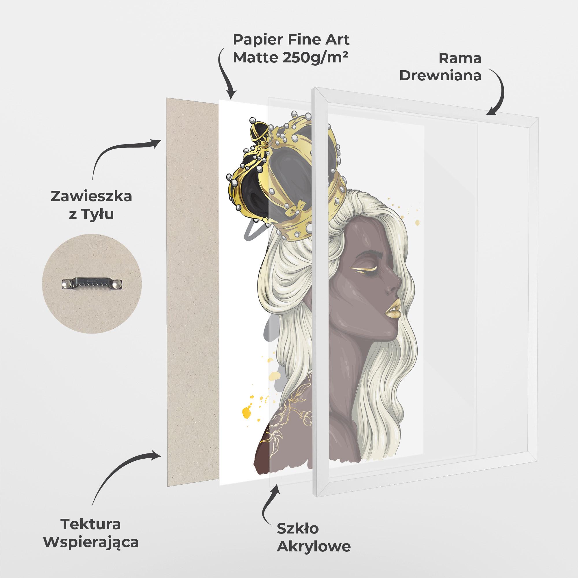 Plakat w Ramie Big Black Crown mockup 1