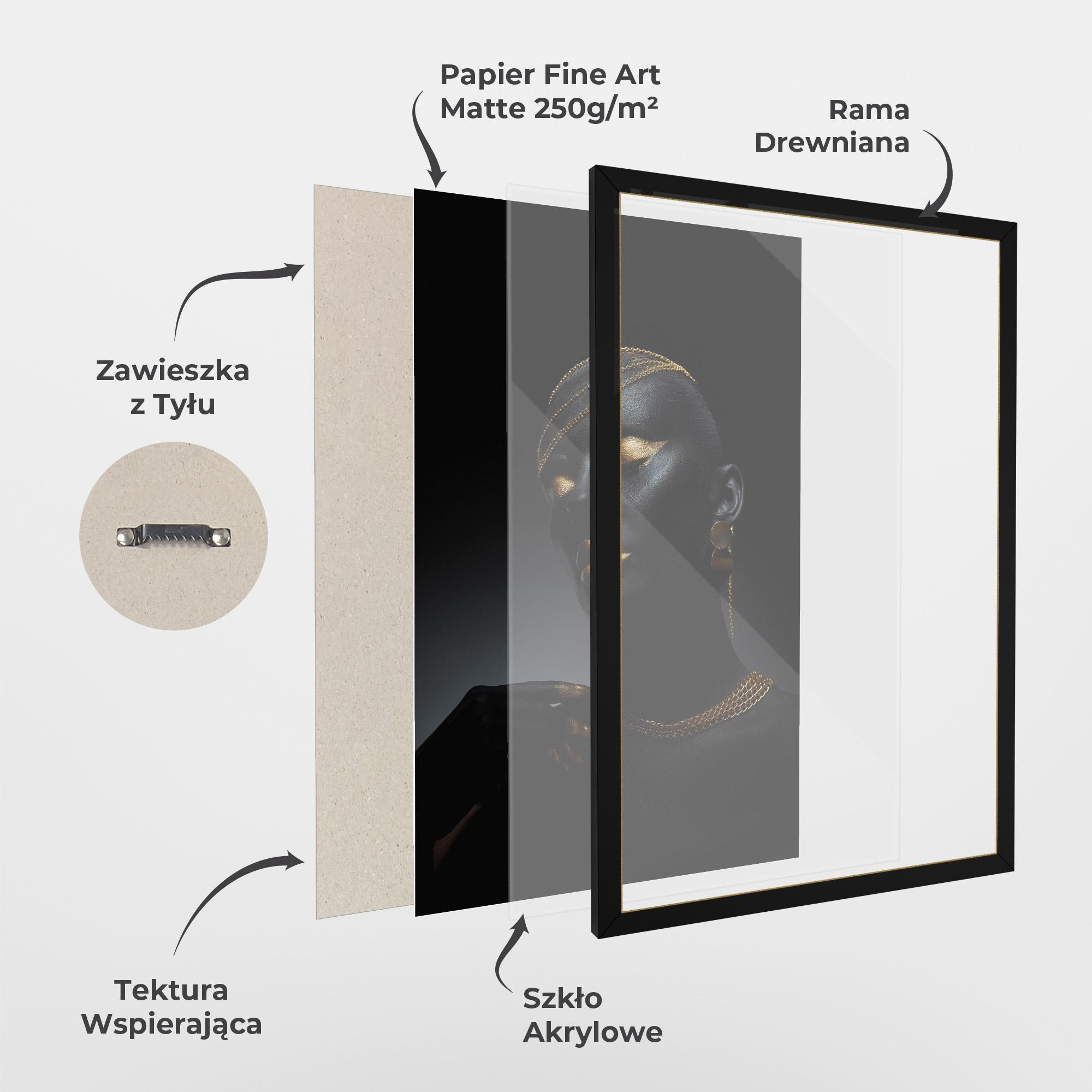 Plakat w Ramie Beauty Gold mockup 1