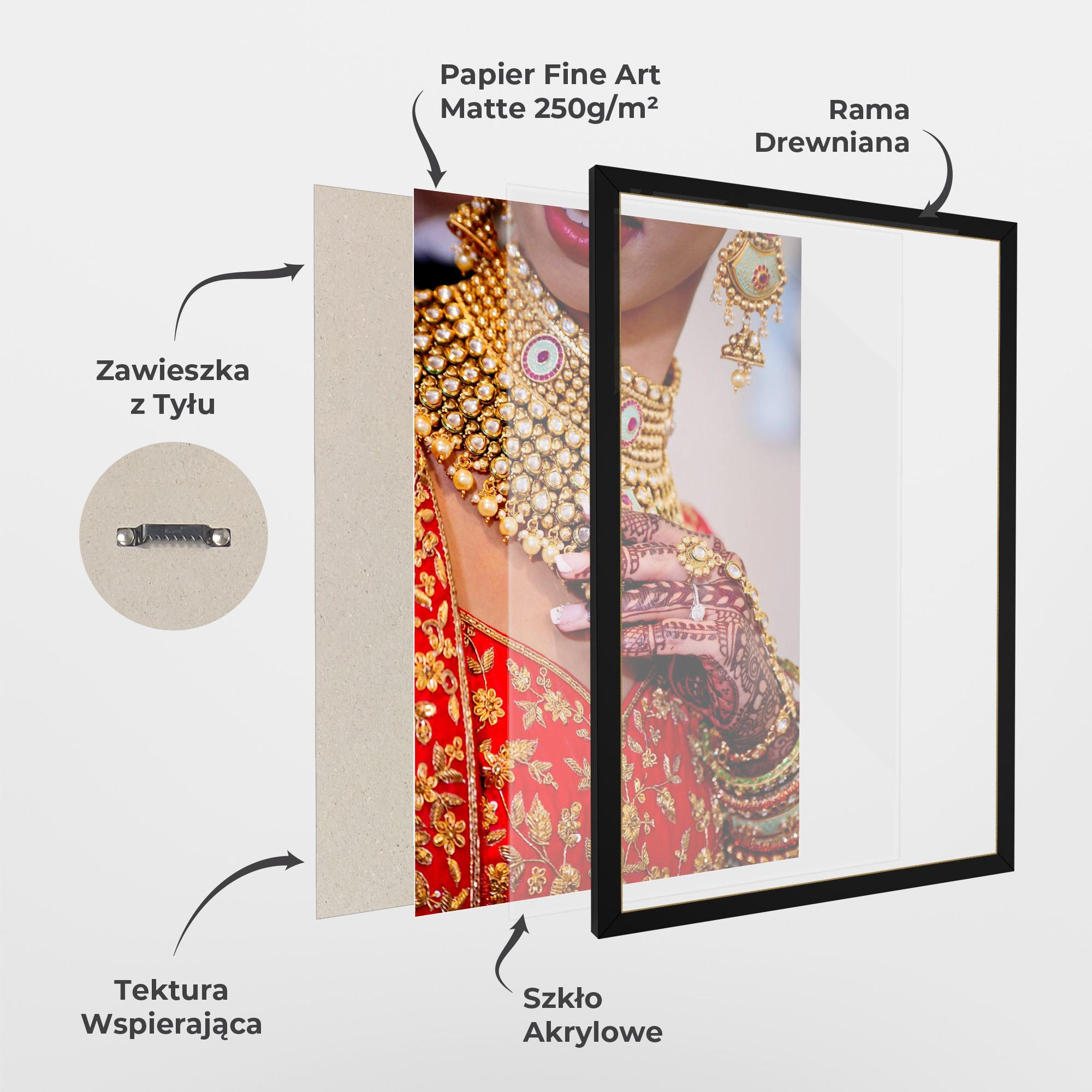 Plakat w Ramie Gold Beautiful Jewelry mockup 1