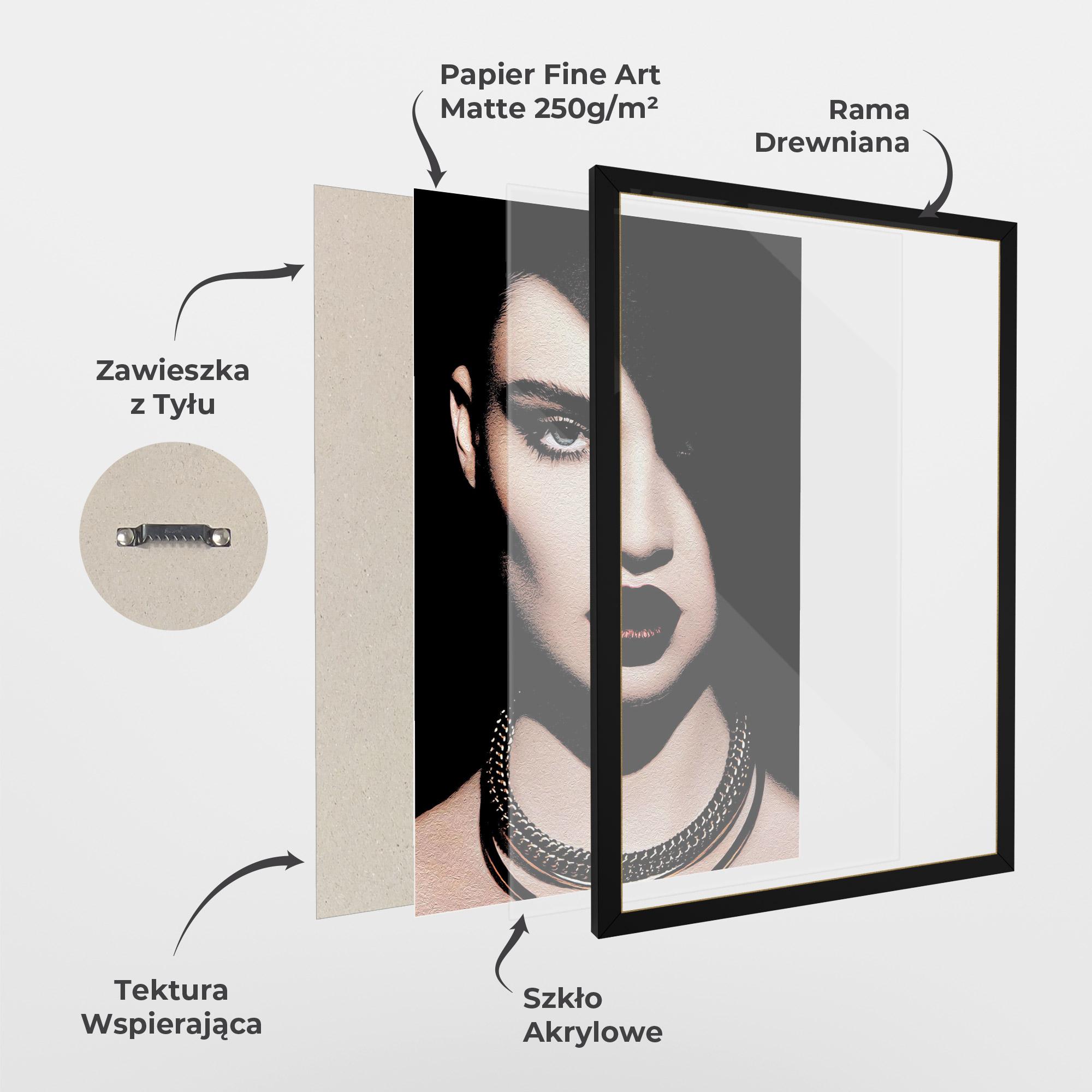 Plakat w Ramie Gold Necklace mockup 1