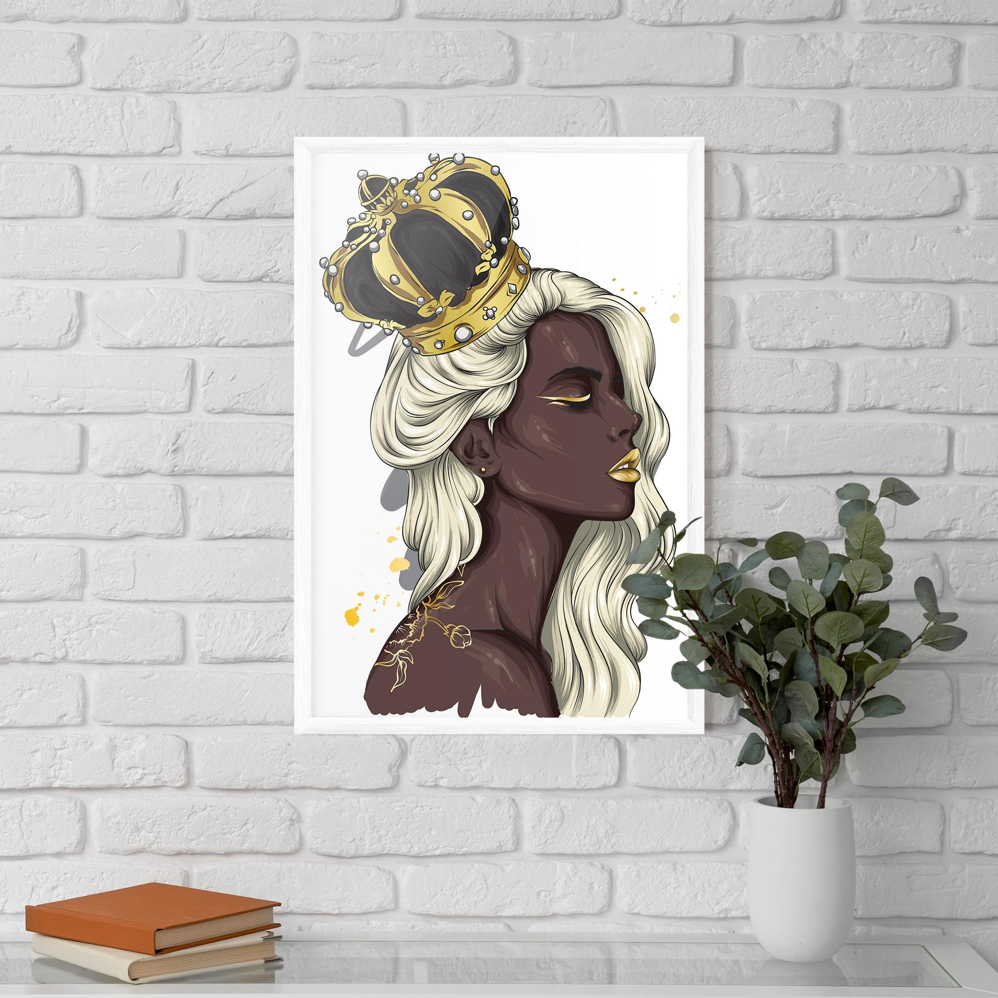 Plakat w Ramie Big Black Crown mockup 5