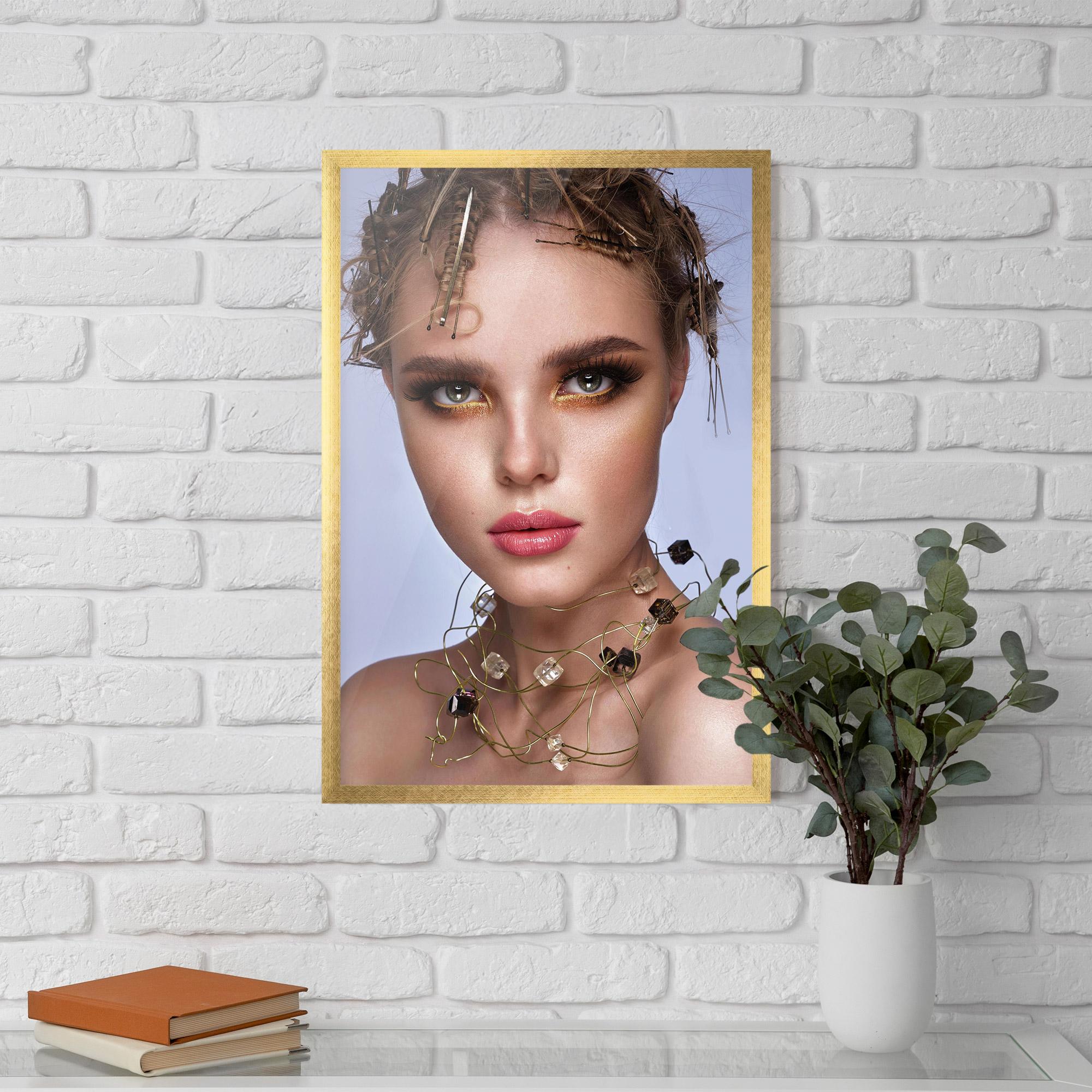 Plakat w Ramie Gold Abstract Accessory mockup 5