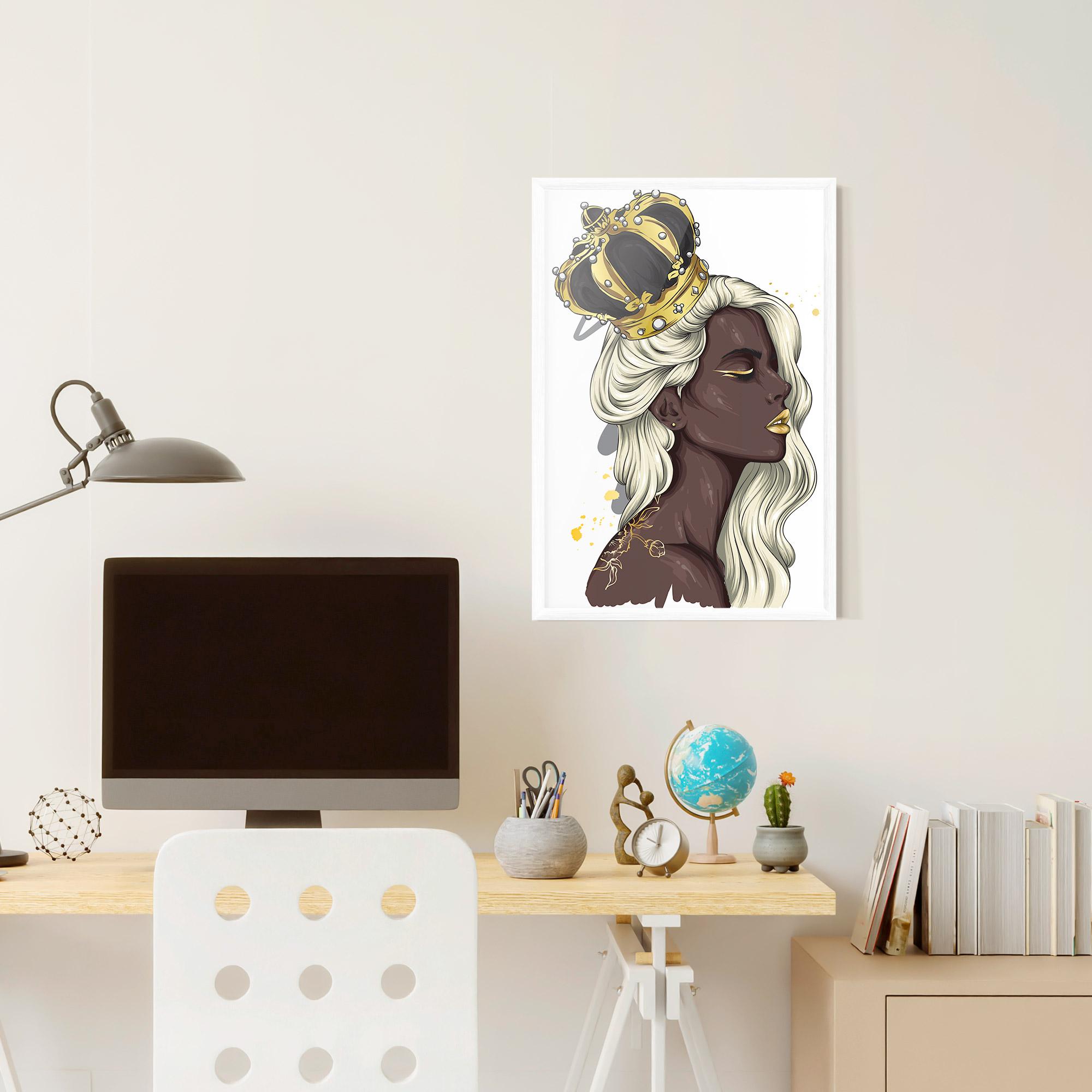 Plakat w Ramie Big Black Crown mockup 6