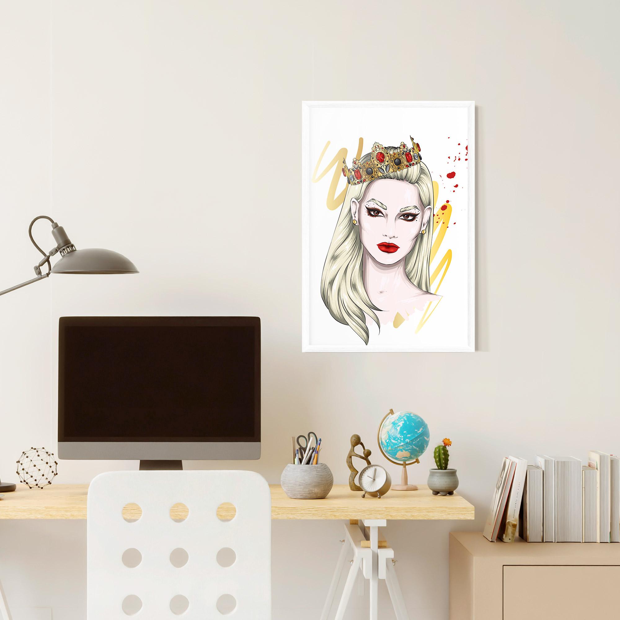 Plakat w Ramie Gold Crown Woman mockup 6
