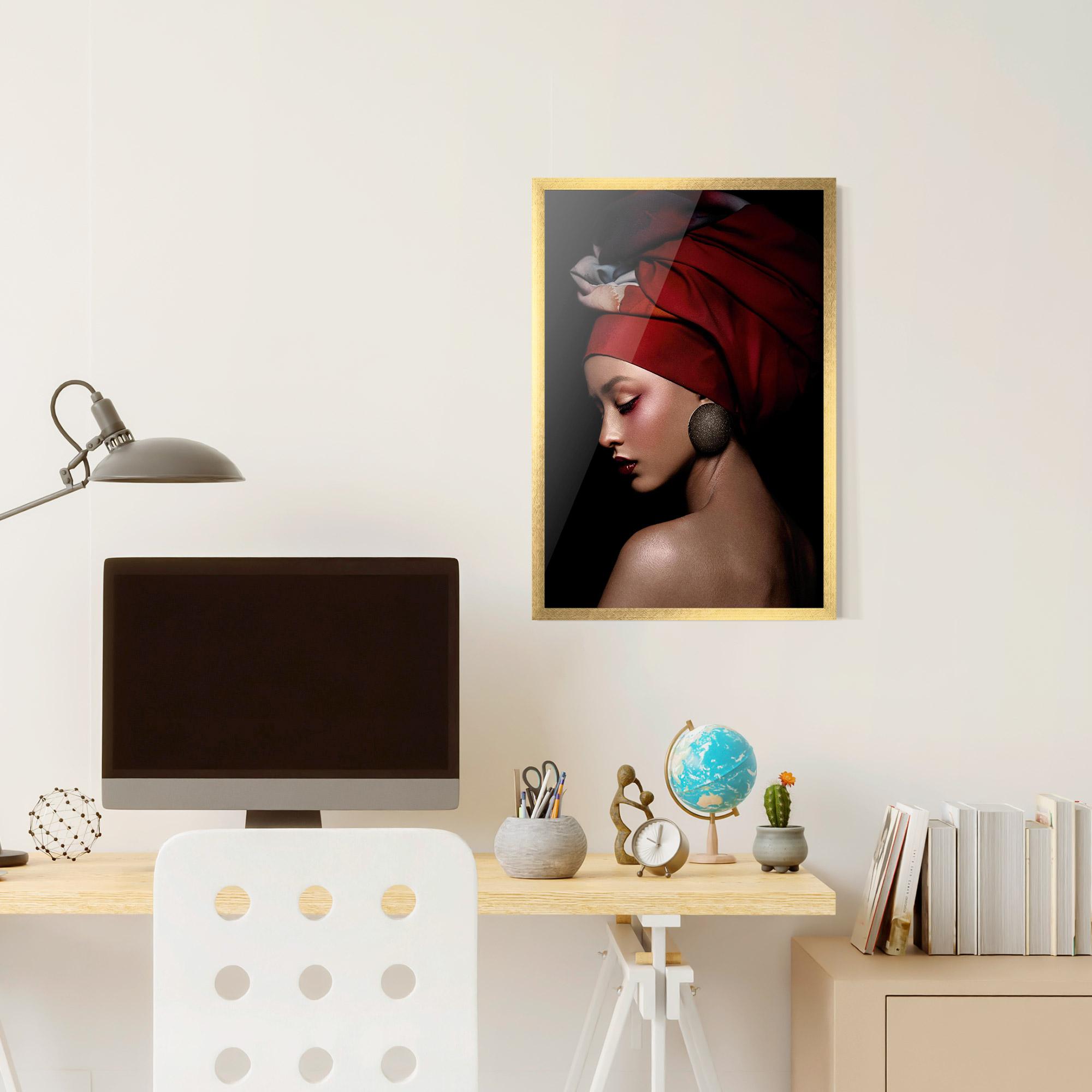 Plakat w Ramie Big Circle Earring mockup 6