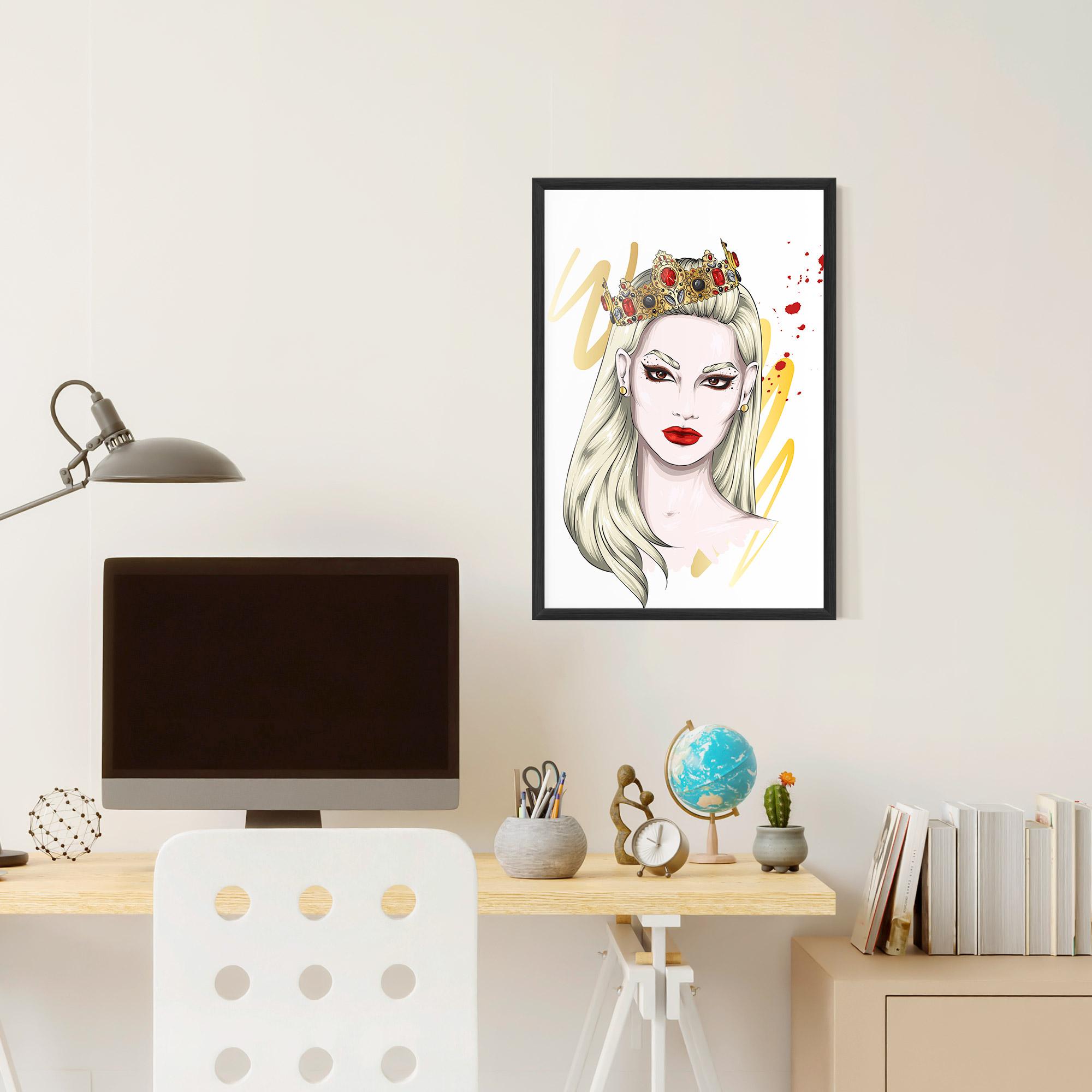 Plakat w Ramie Gold Crown Woman mockup 6