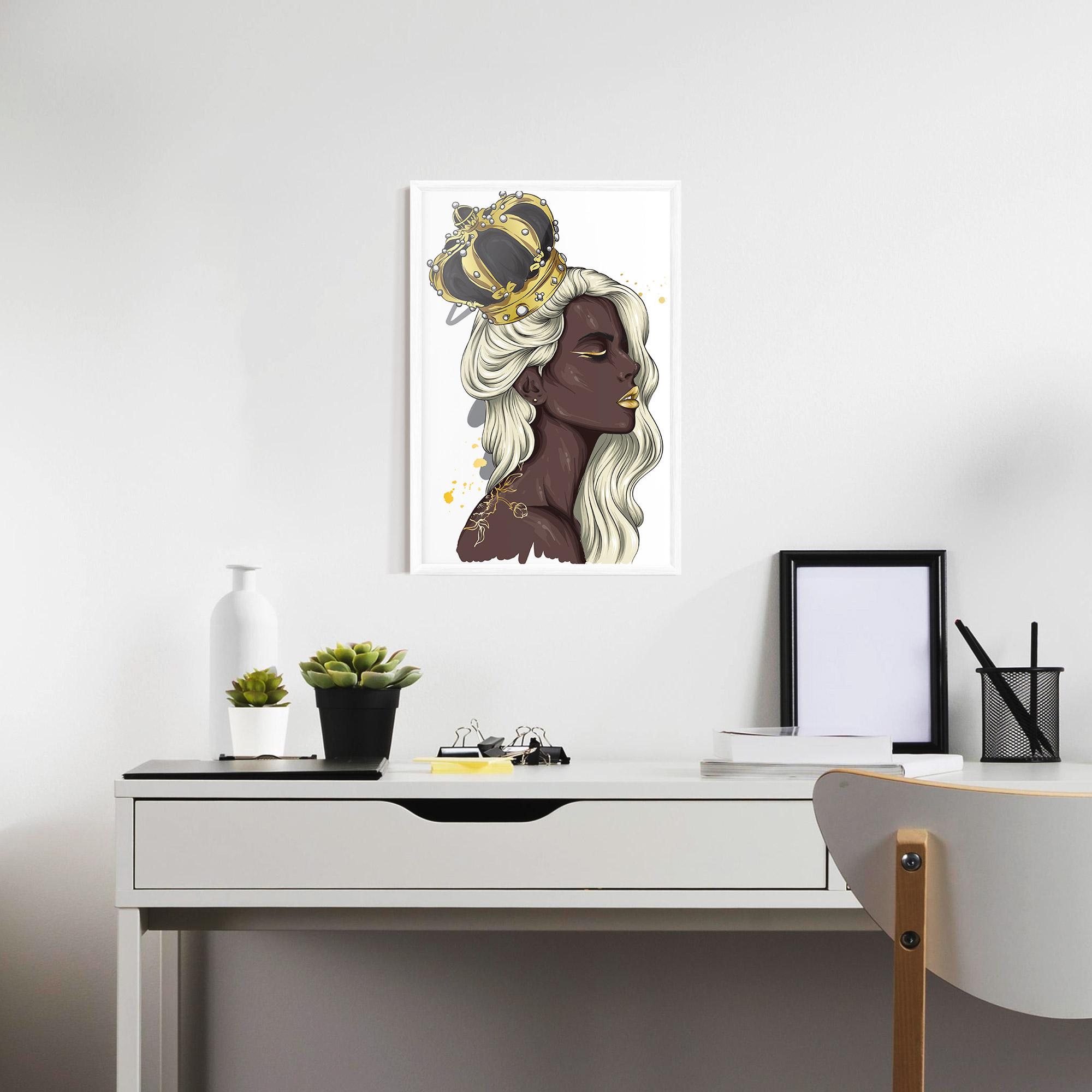 Plakat w Ramie Big Black Crown mockup 7