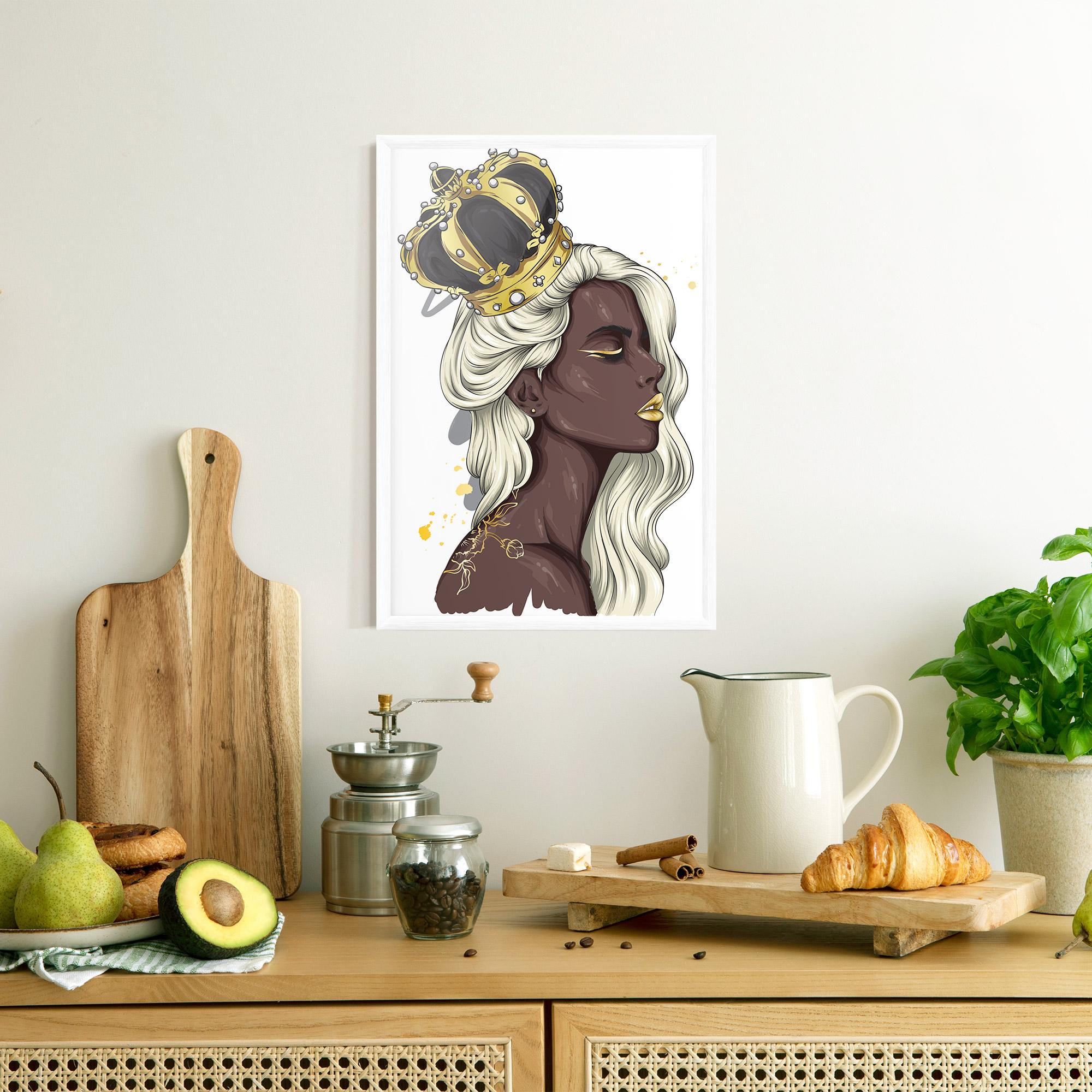 Plakat w Ramie Big Black Crown mockup 8