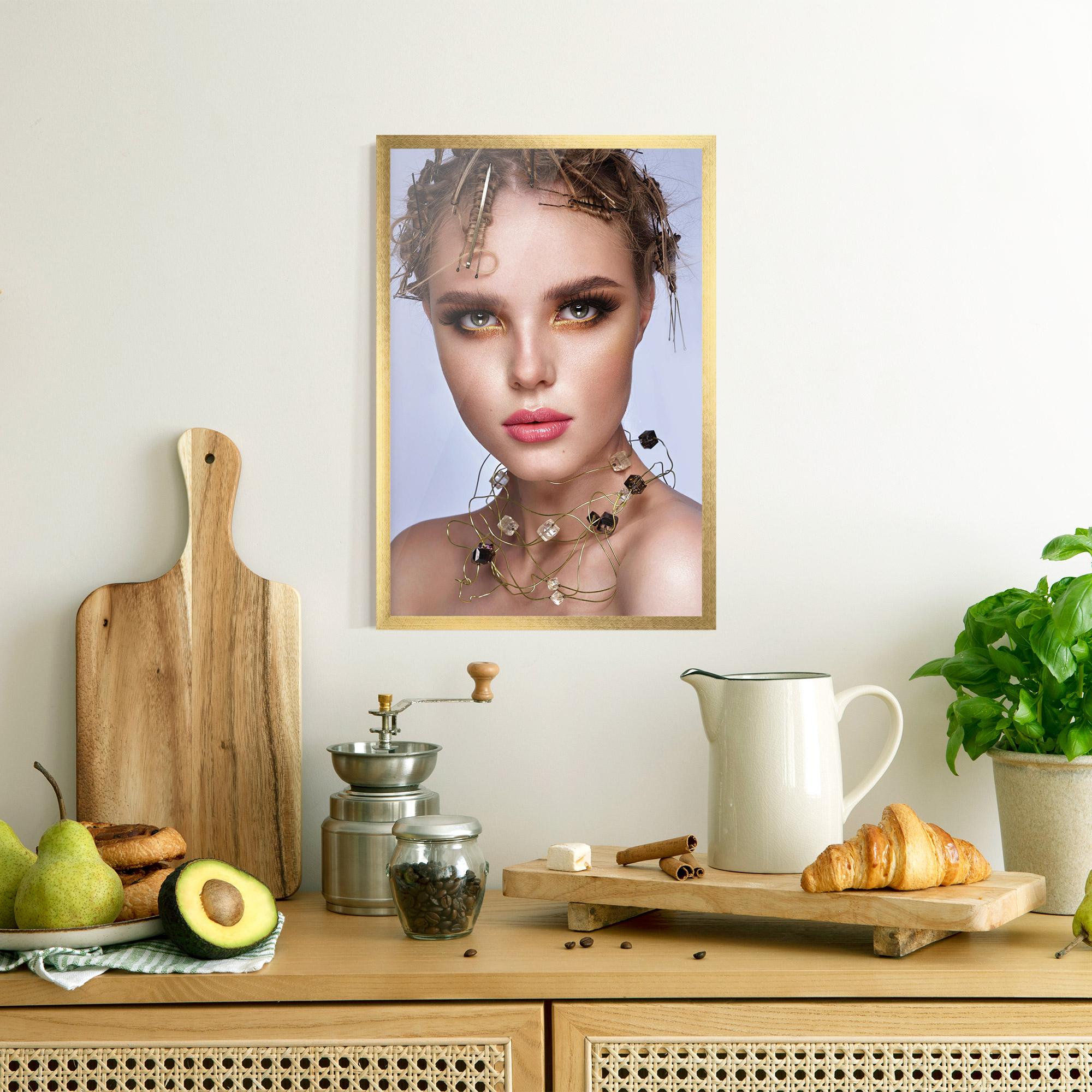 Plakat w Ramie Gold Abstract Accessory mockup 8