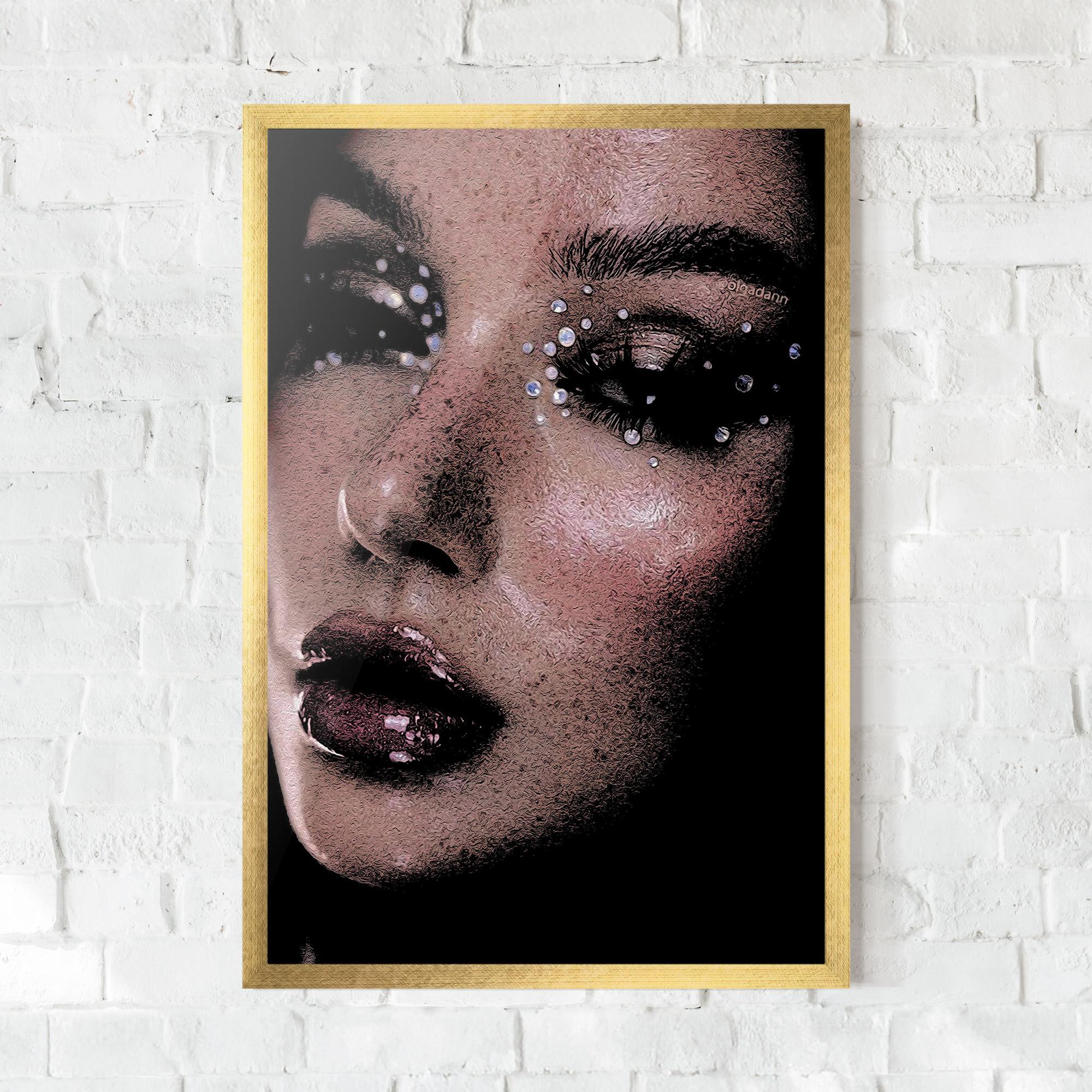 Plakat w Ramie Pretty Crystal Makeup mockup 0