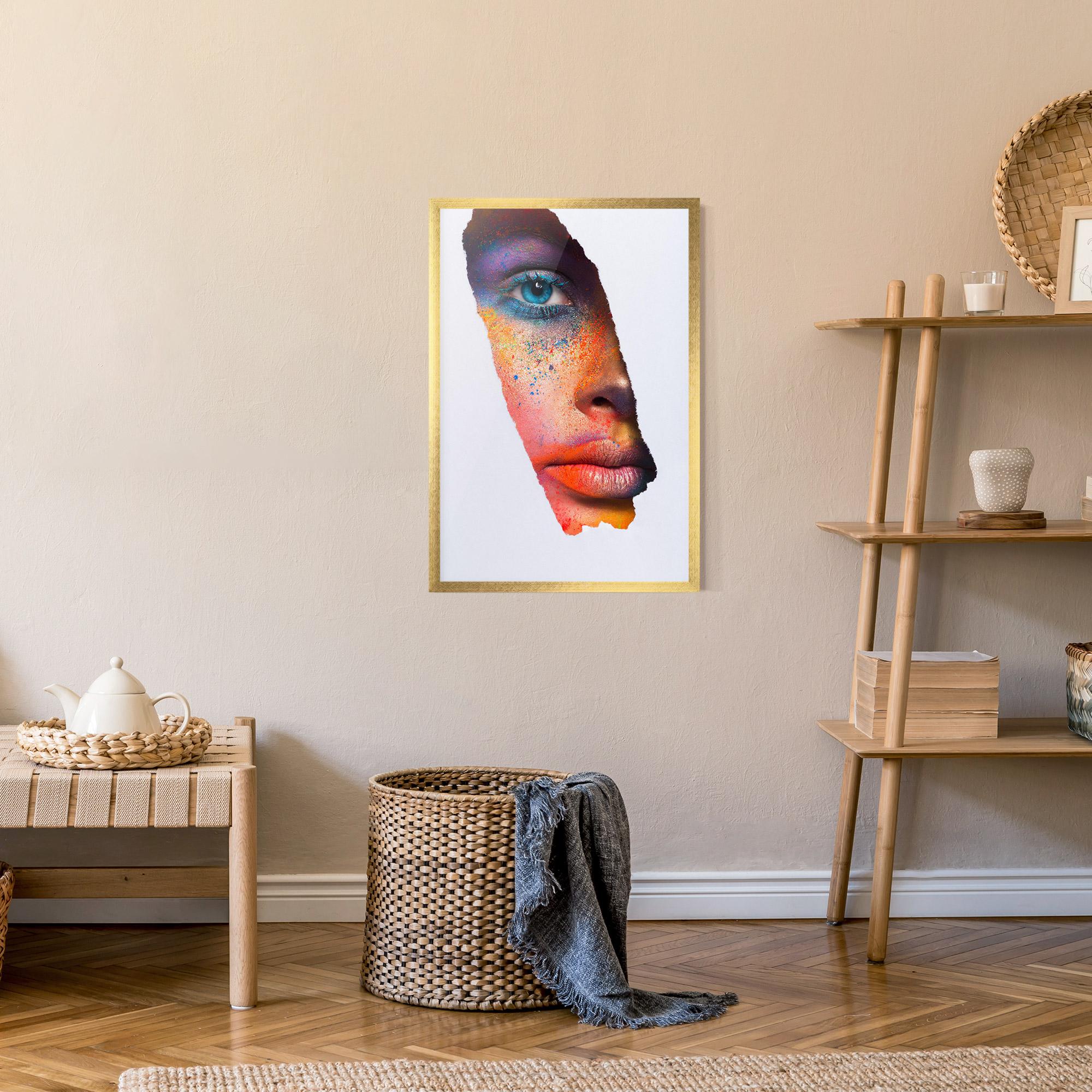 Plakat w Ramie Blue Eyelashes Makeup mockup 9