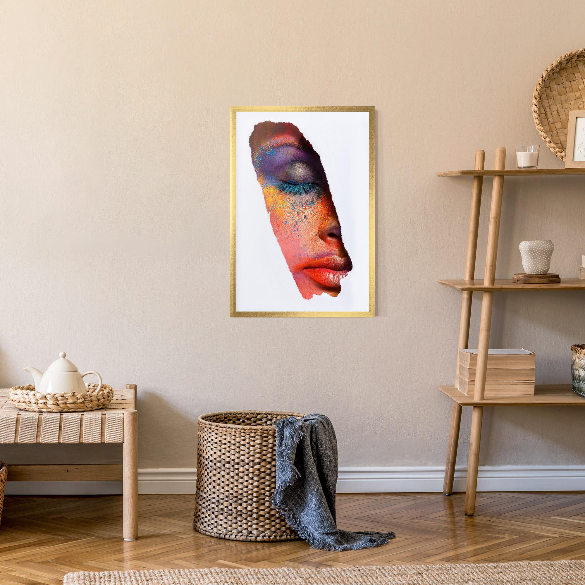 Plakat w Ramie Blue Eyelashes mockup 9