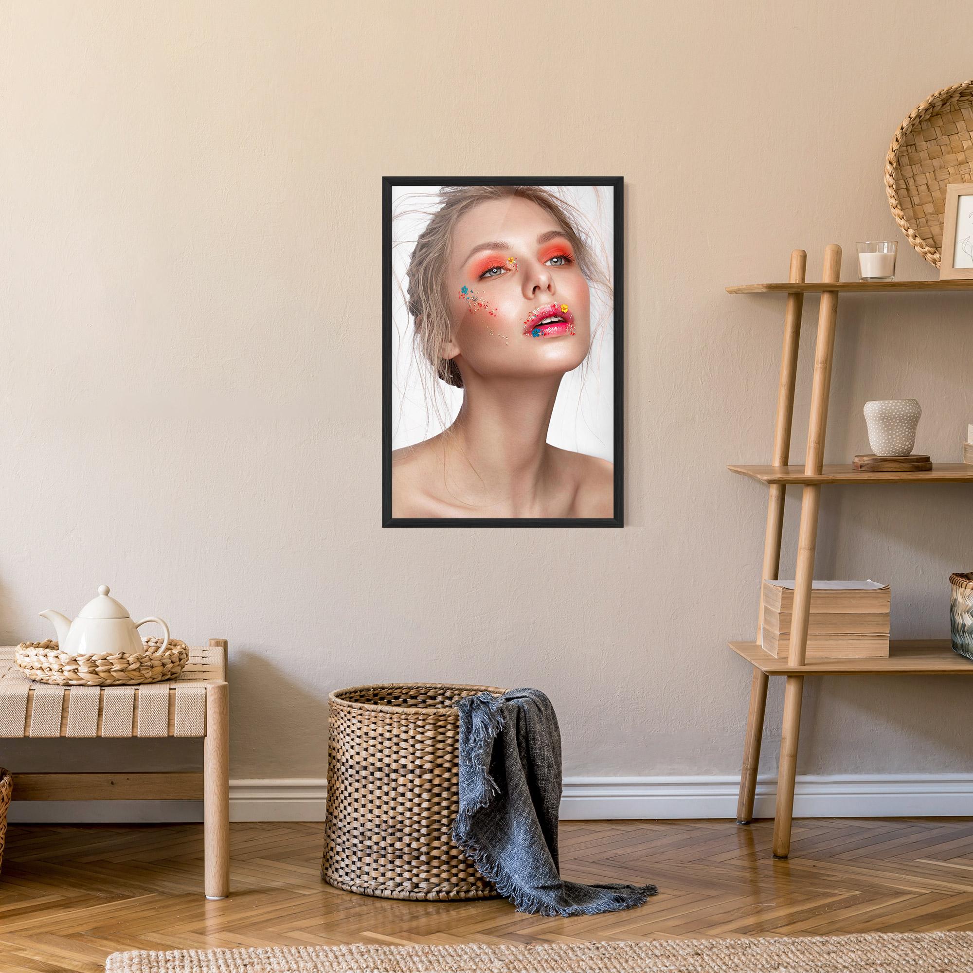 Plakat w Ramie Lips Flower mockup 9