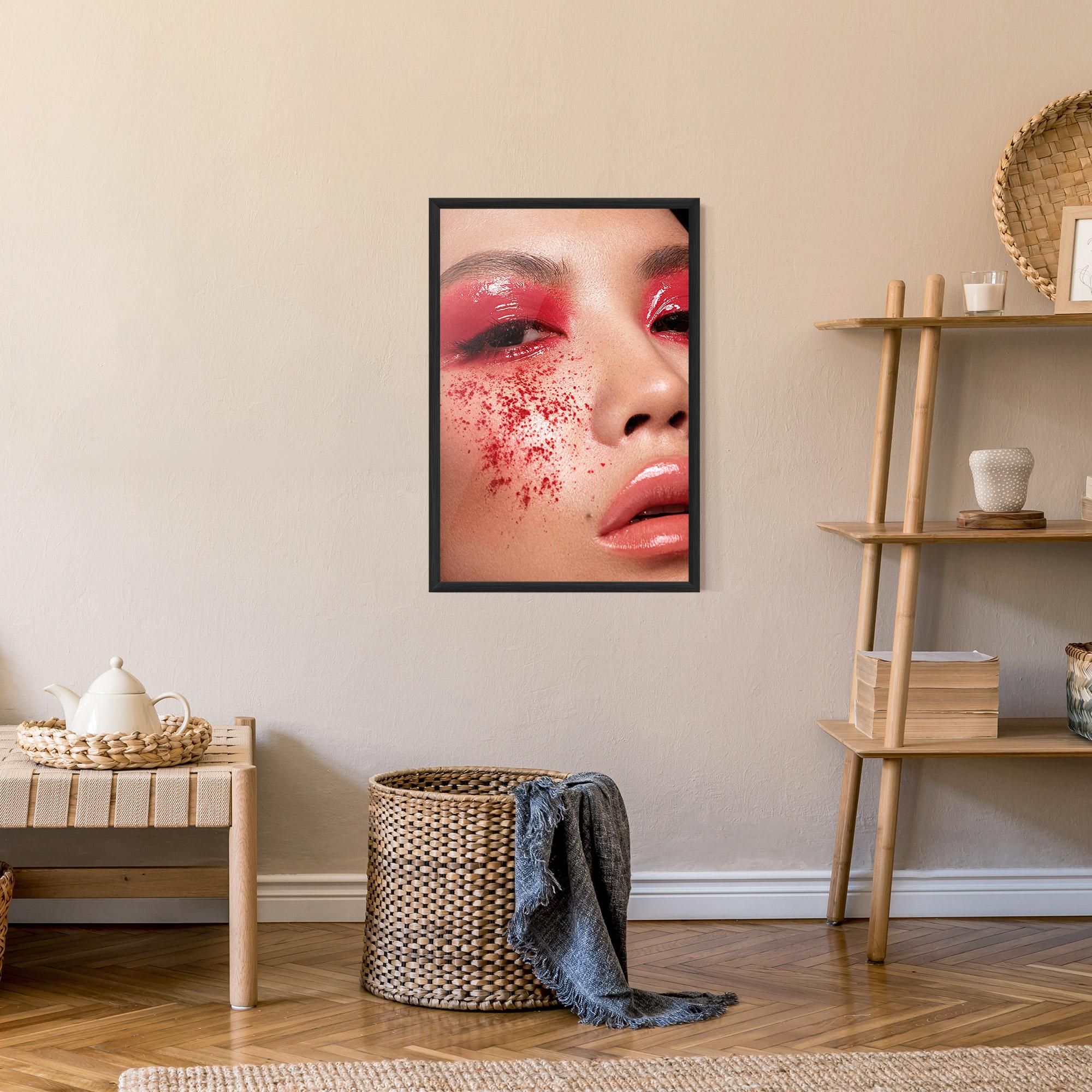 Plakat w Ramie Pretty Asian Makeup mockup 9