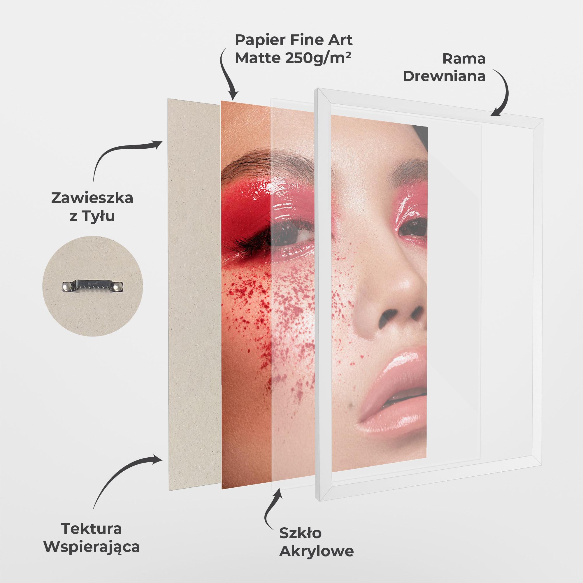 Plakat w Ramie Pretty Asian Makeup mockup 1