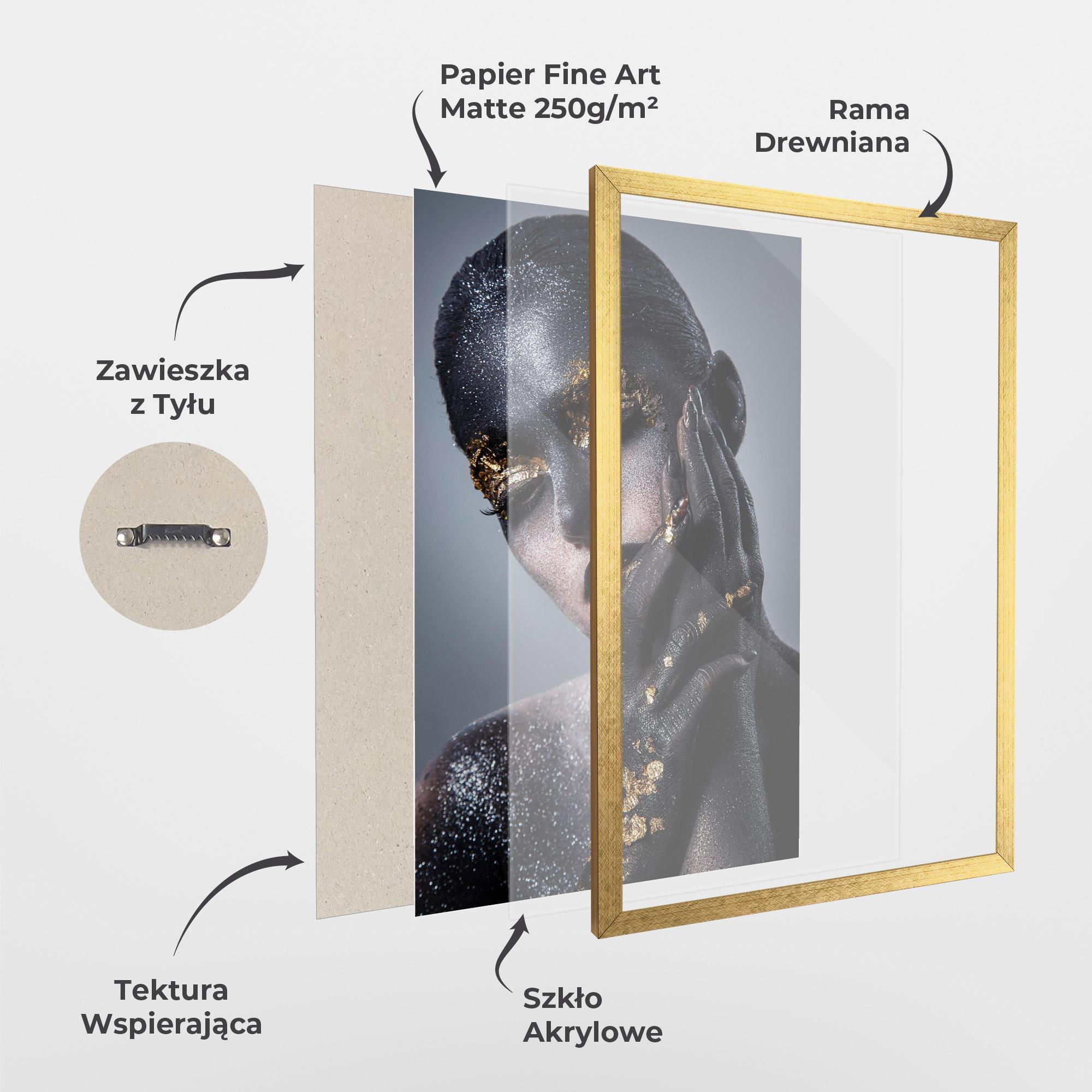 Plakat w Ramie Black Artistic Makeup mockup 1