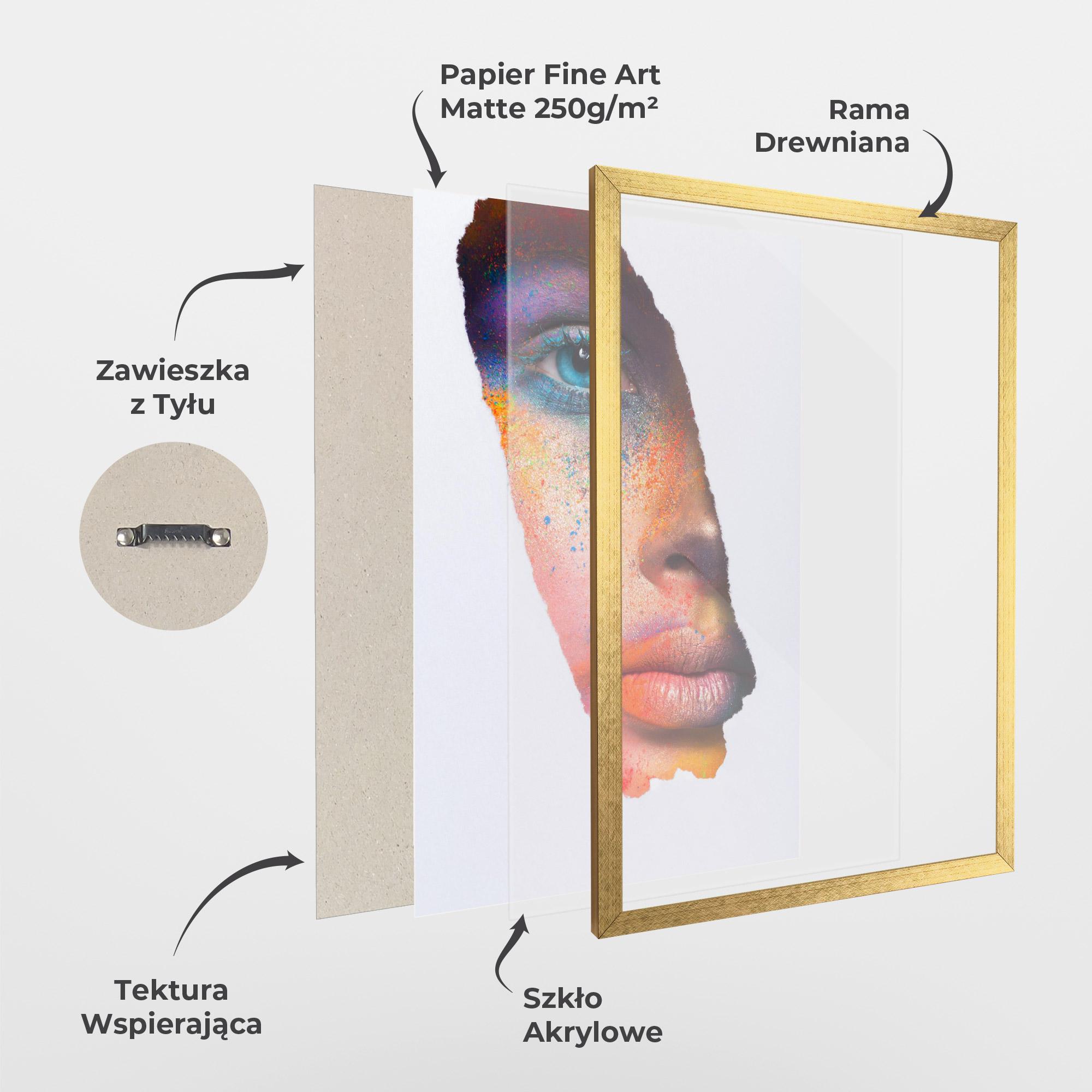 Plakat w Ramie Blue Eyelashes Makeup mockup 1