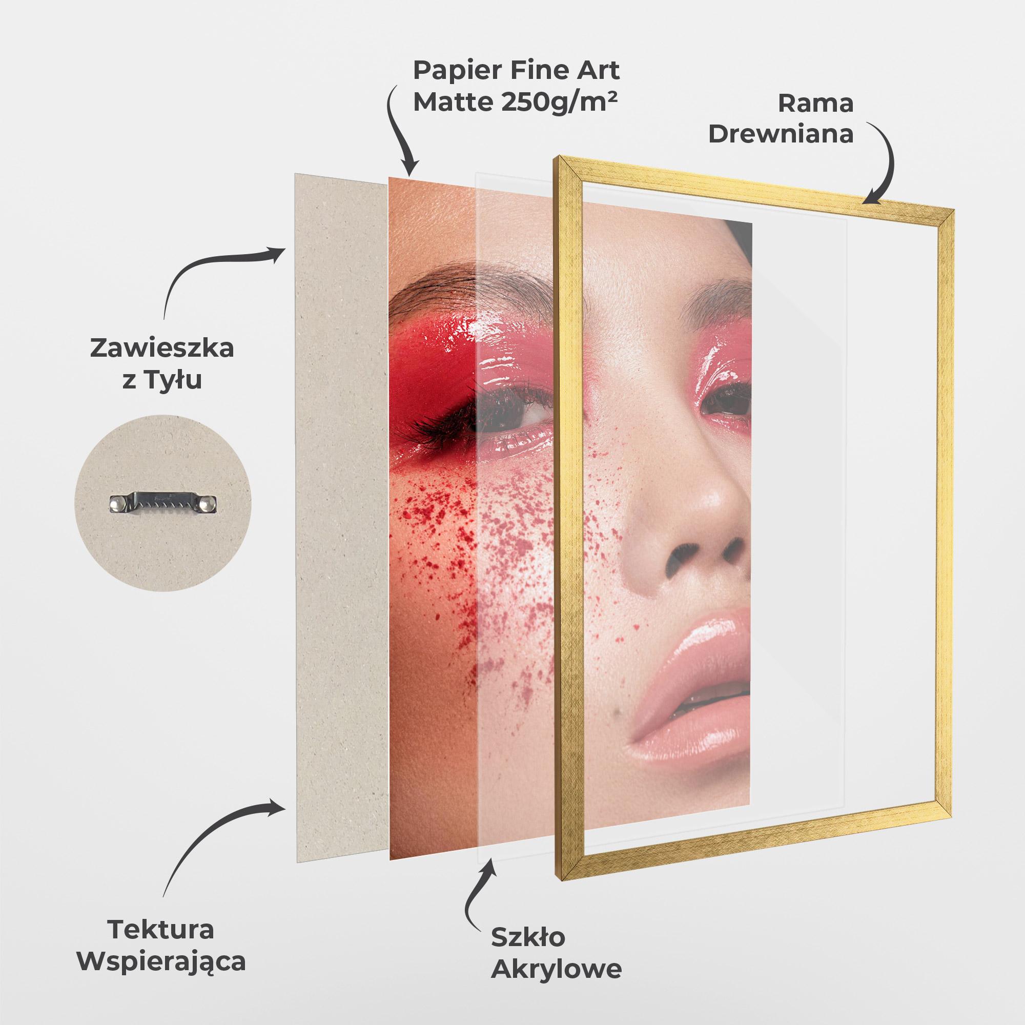 Plakat w Ramie Pretty Asian Makeup mockup 1