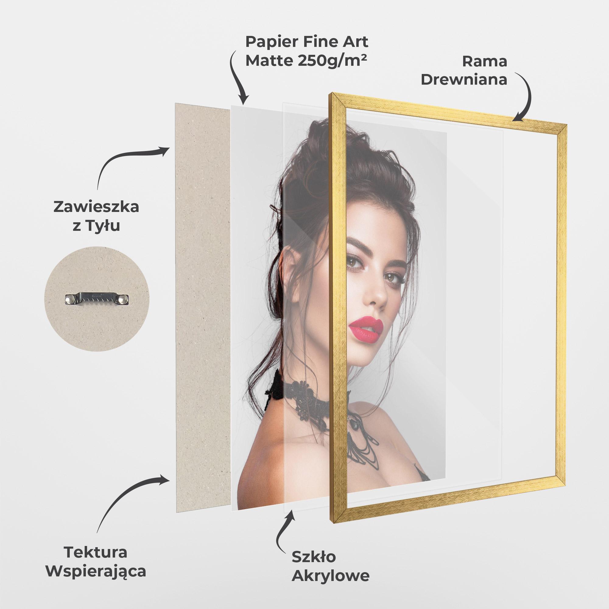 Plakat w Ramie Pretty Brunette Makeup mockup 1