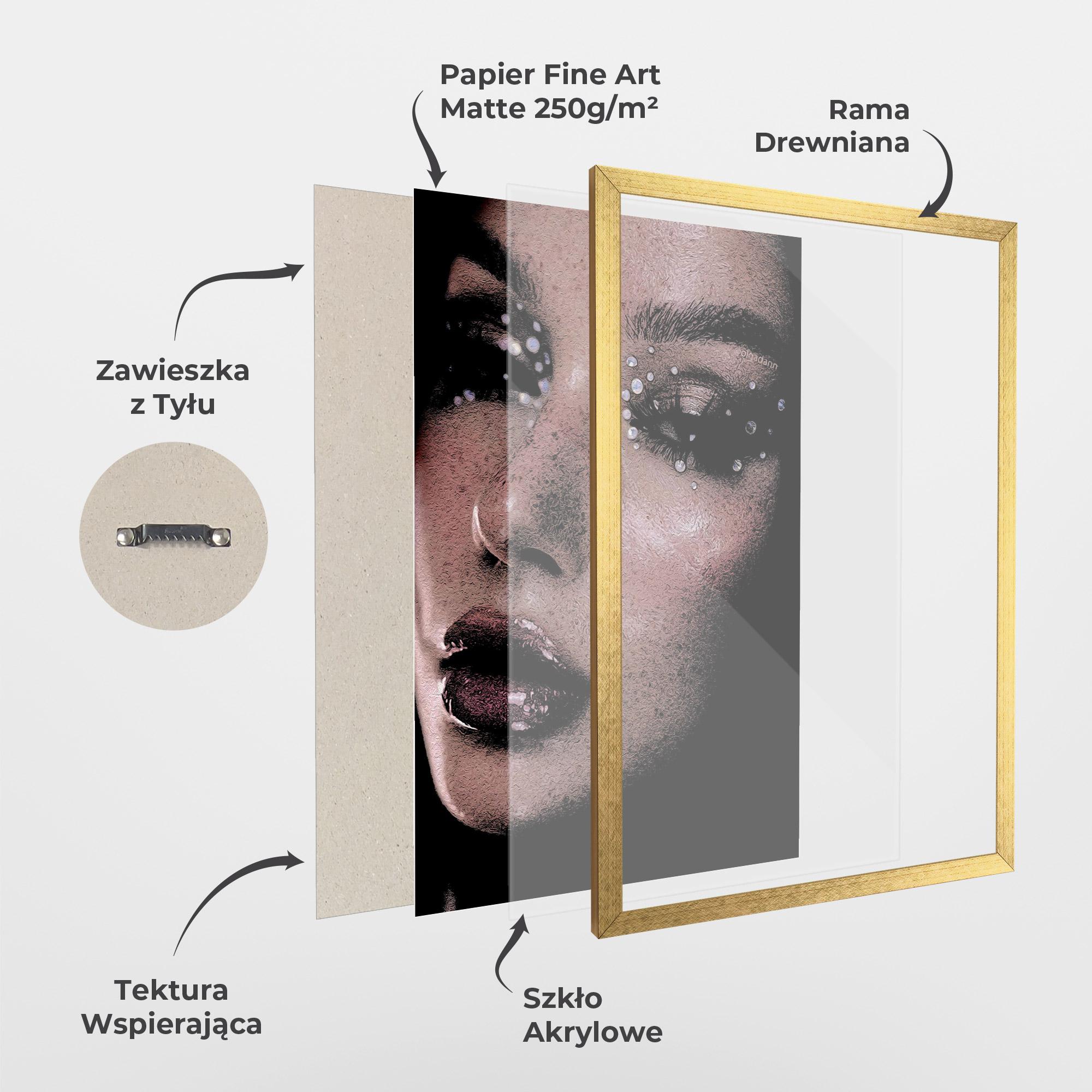 Plakat w Ramie Pretty Crystal Makeup mockup 1