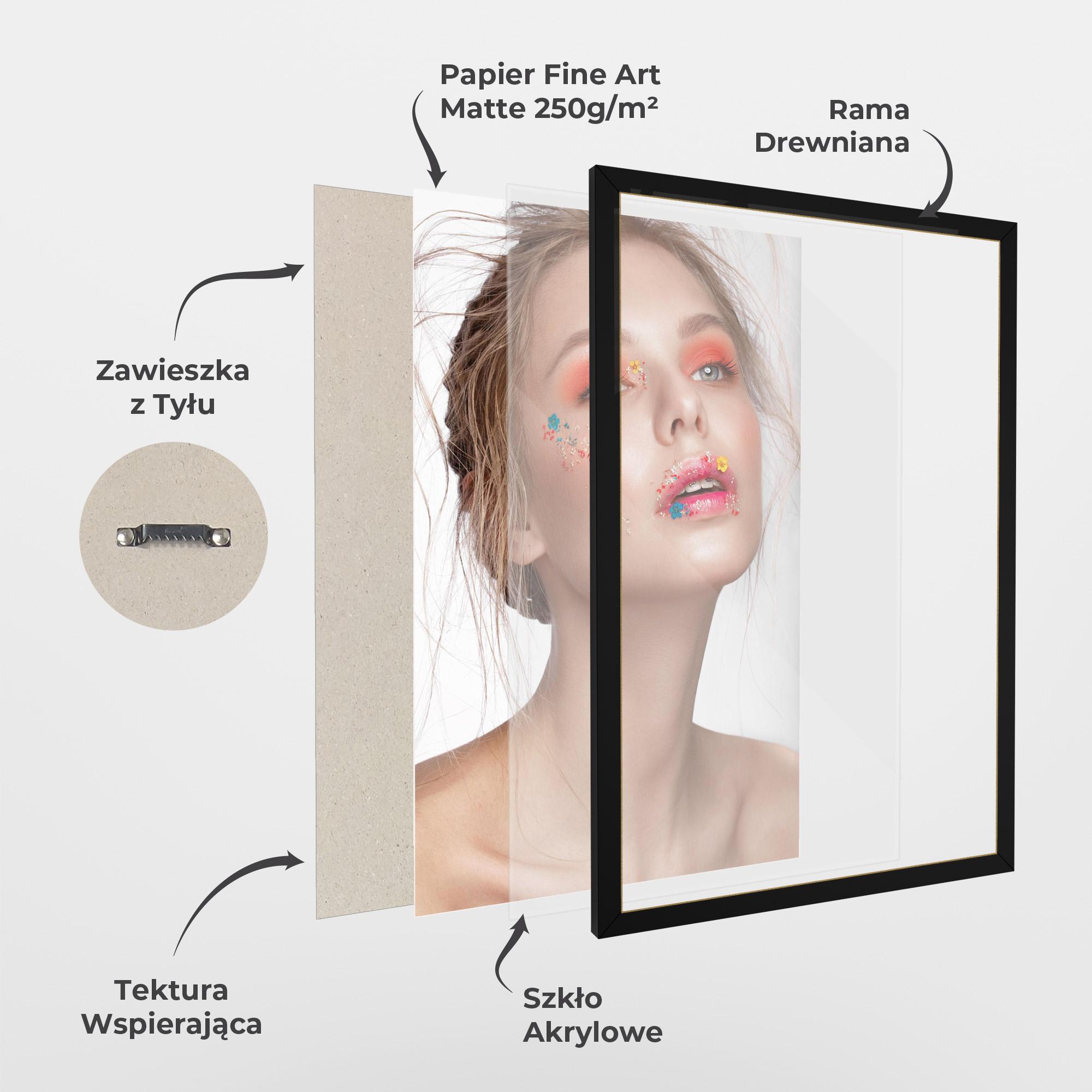 Plakat w Ramie Lips Flower mockup 1