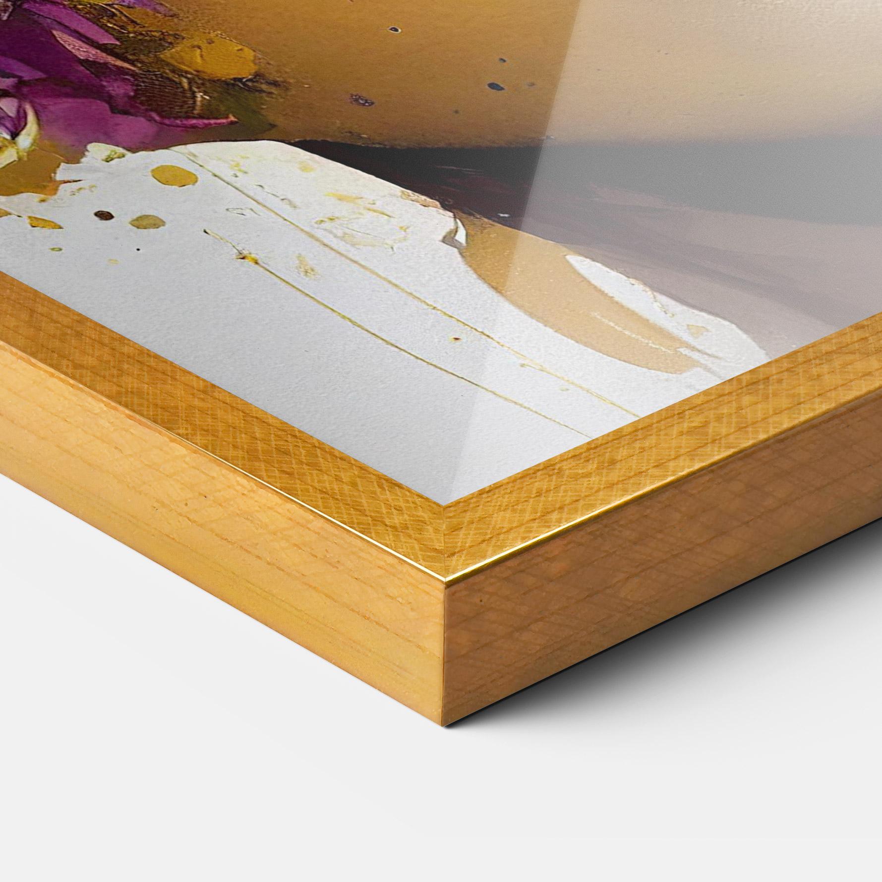 Plakat w Ramie Yellow Black Lips Makeup mockup 3