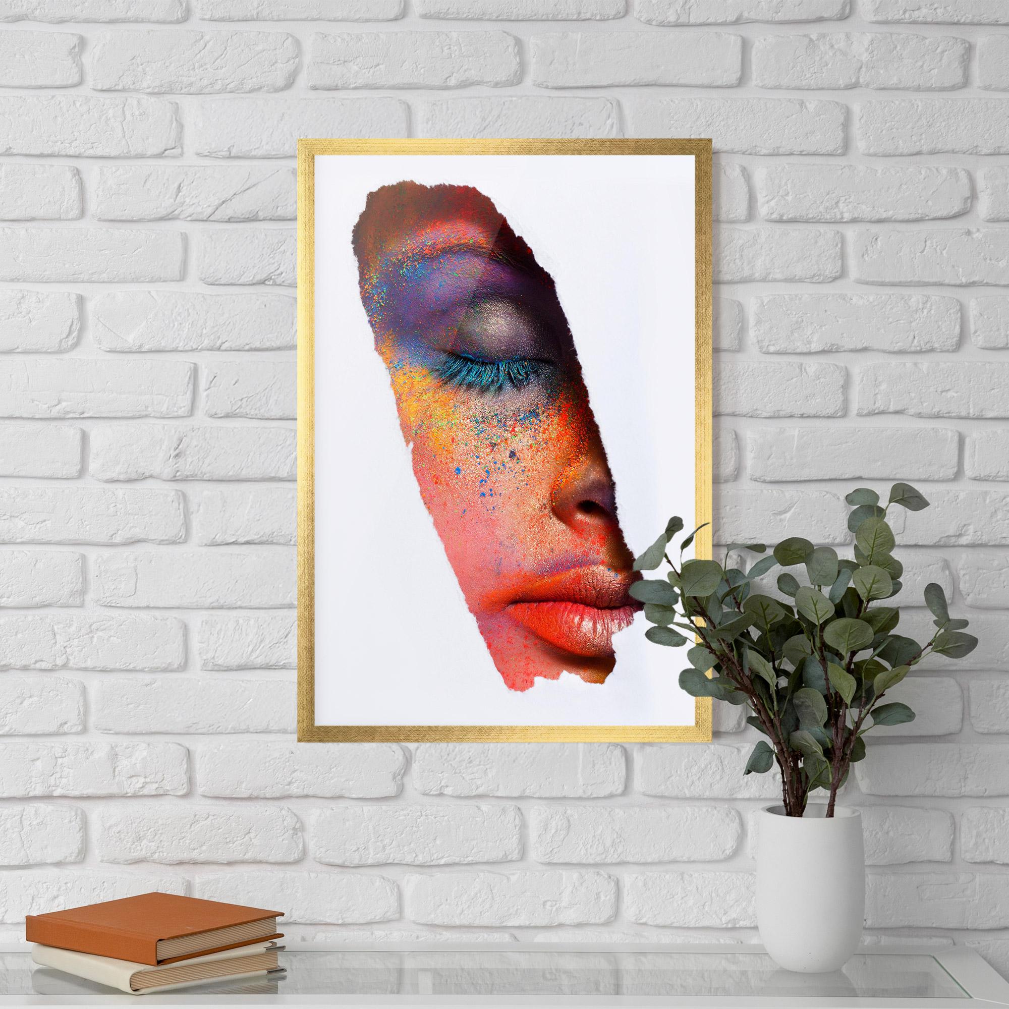 Plakat w Ramie Blue Eyelashes mockup 5