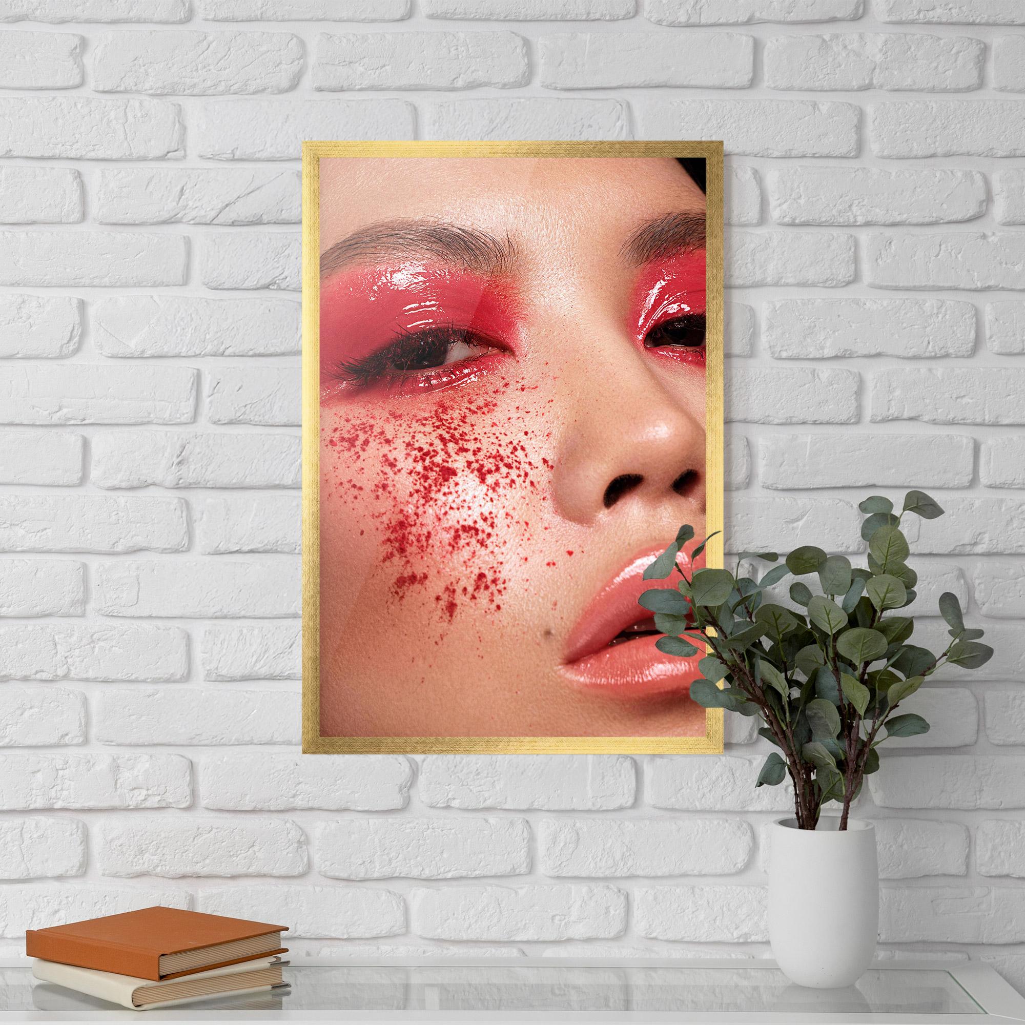 Plakat w Ramie Pretty Asian Makeup mockup 5