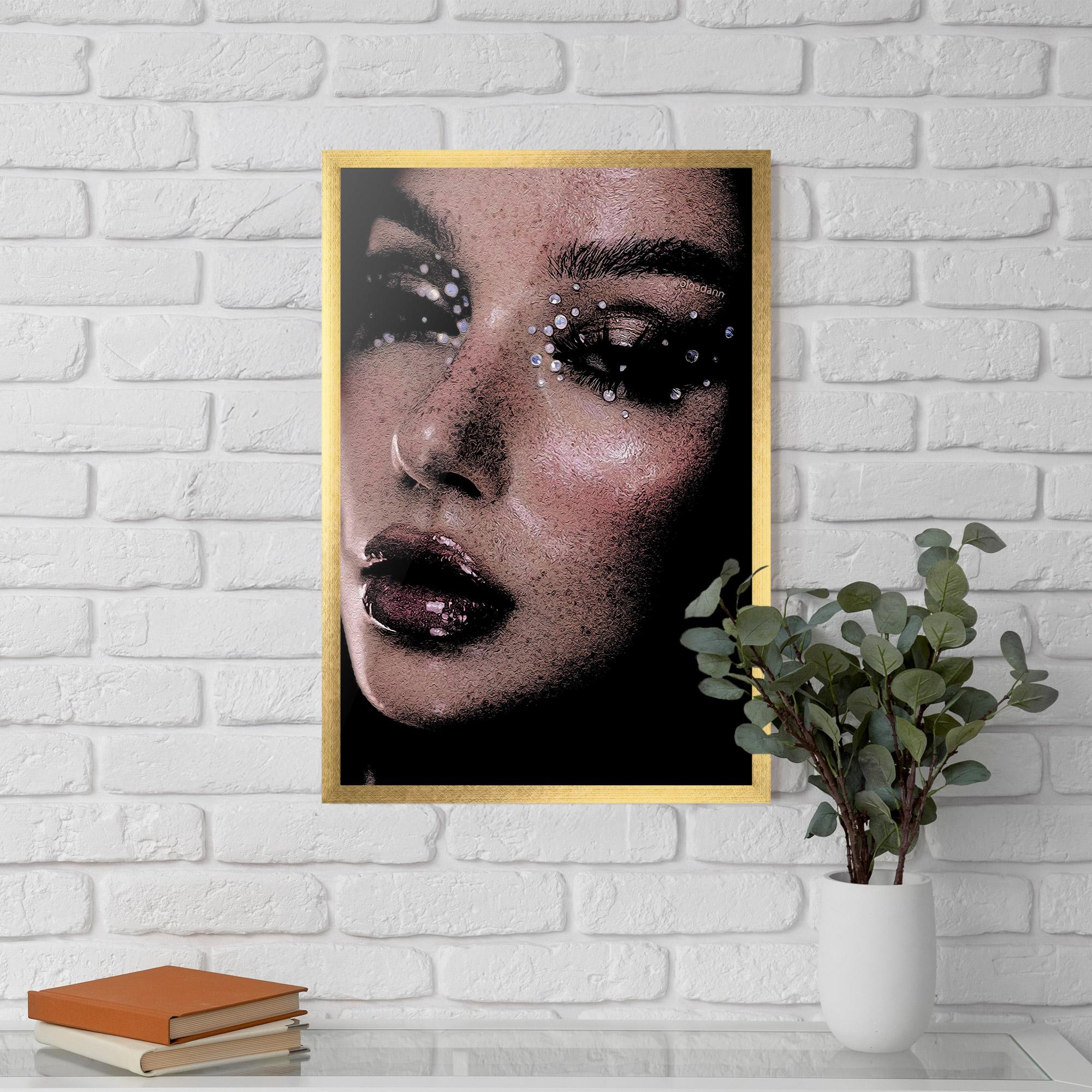 Plakat w Ramie Pretty Crystal Makeup mockup 5