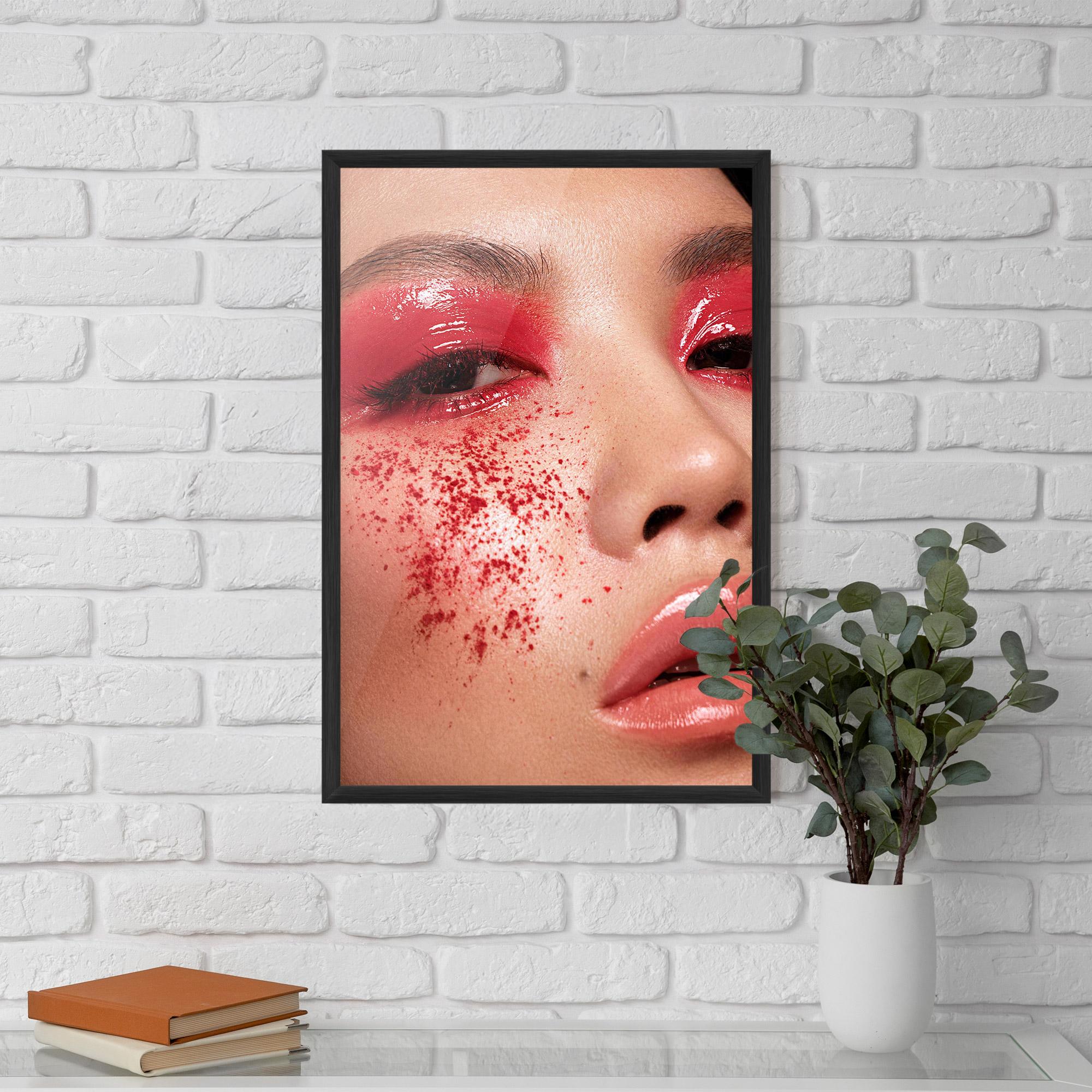 Plakat w Ramie Pretty Asian Makeup mockup 5