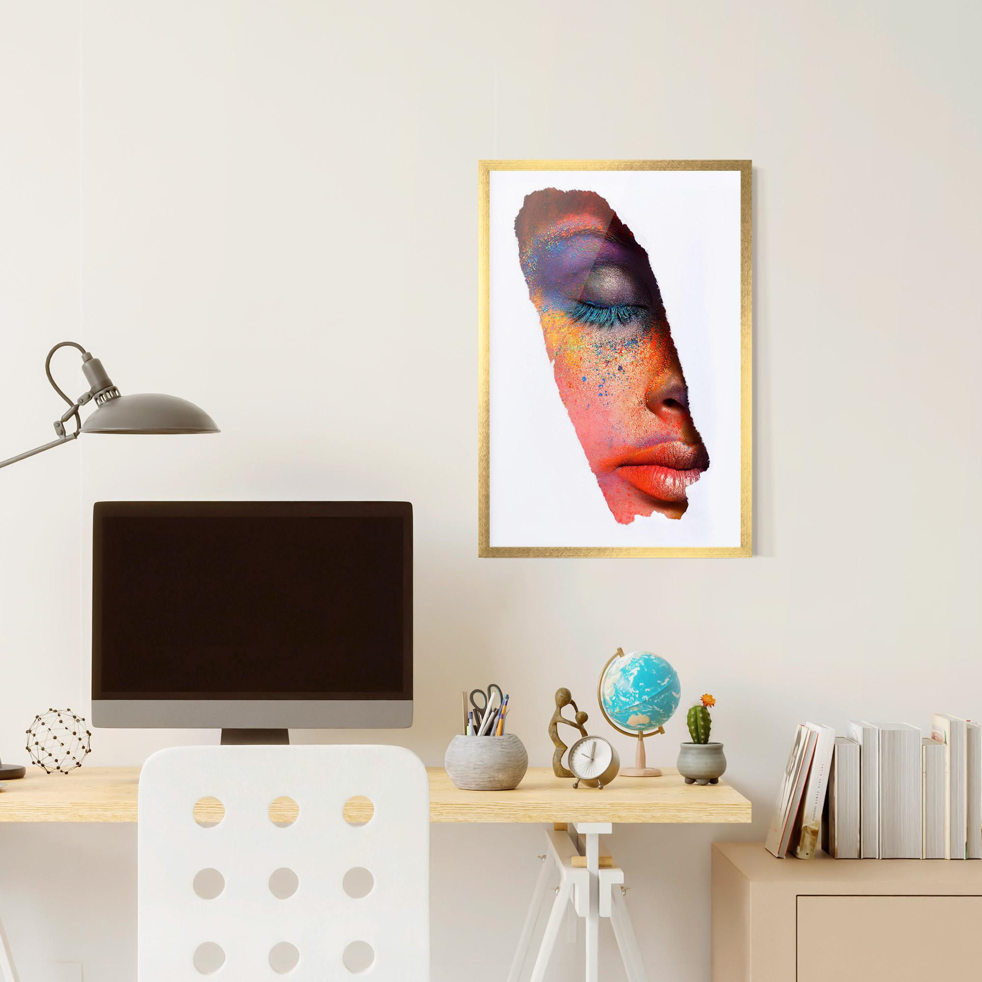 Plakat w Ramie Blue Eyelashes mockup 6