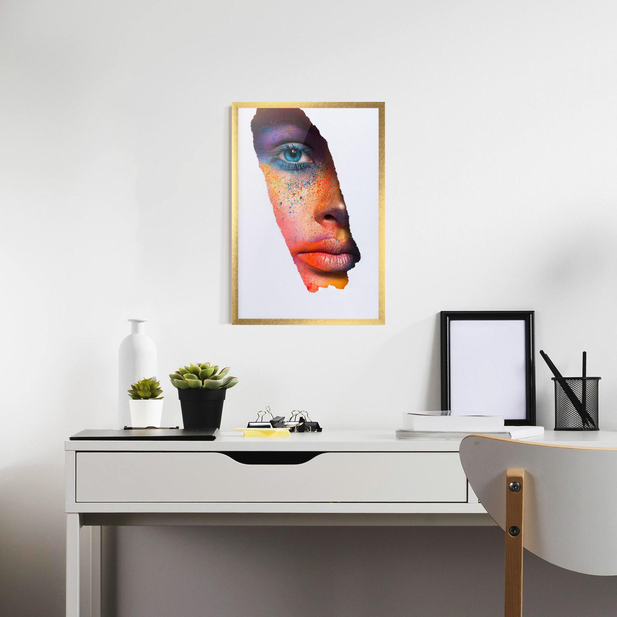 Plakat w Ramie Blue Eyelashes Makeup mockup 7