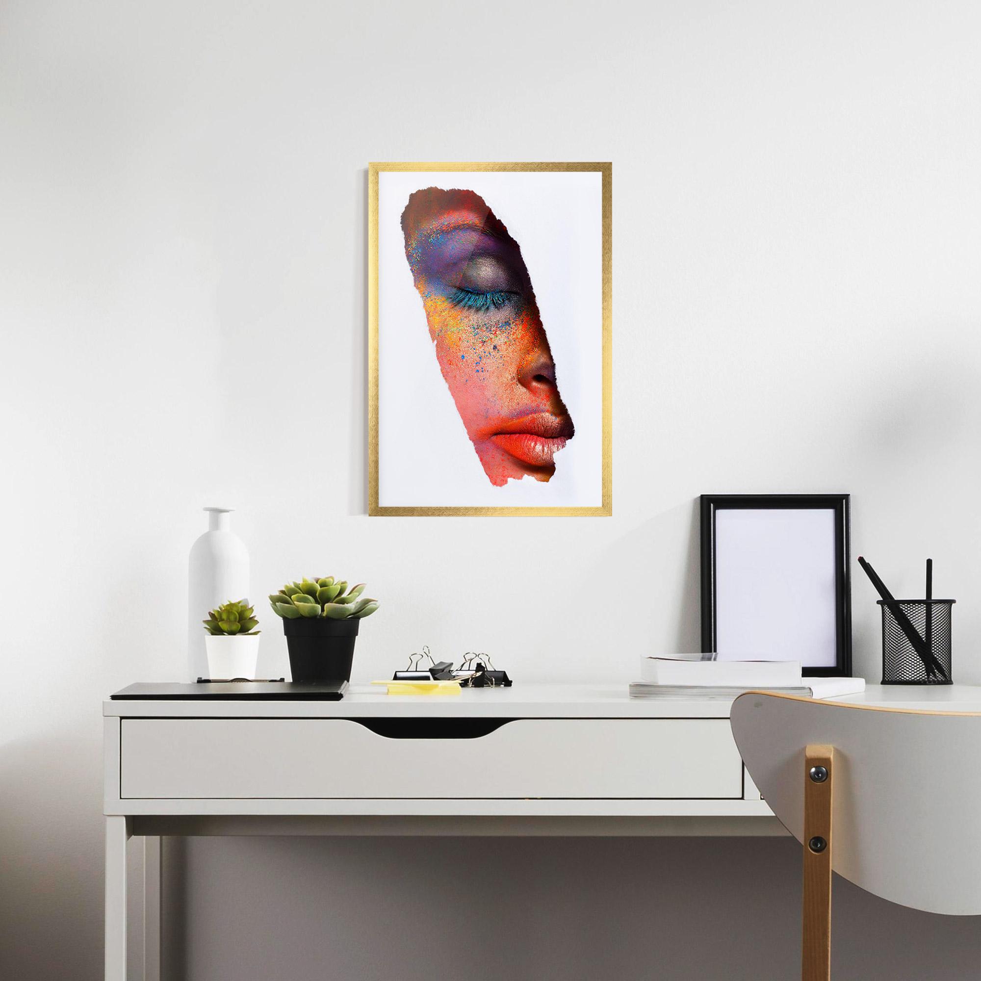 Plakat w Ramie Blue Eyelashes mockup 7